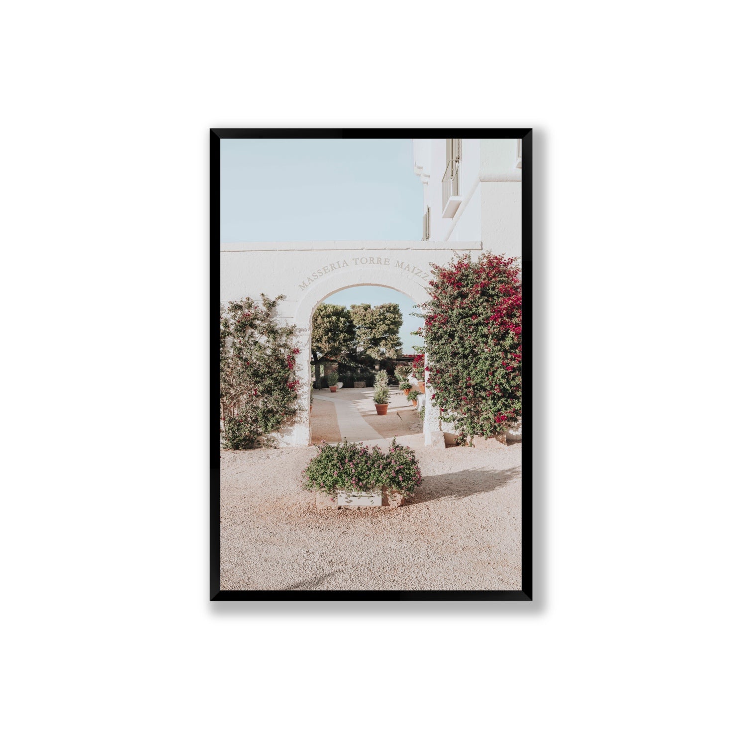Torre Maizza Puglia Italian wall art Extra Large full-bleed fine art print in black frame