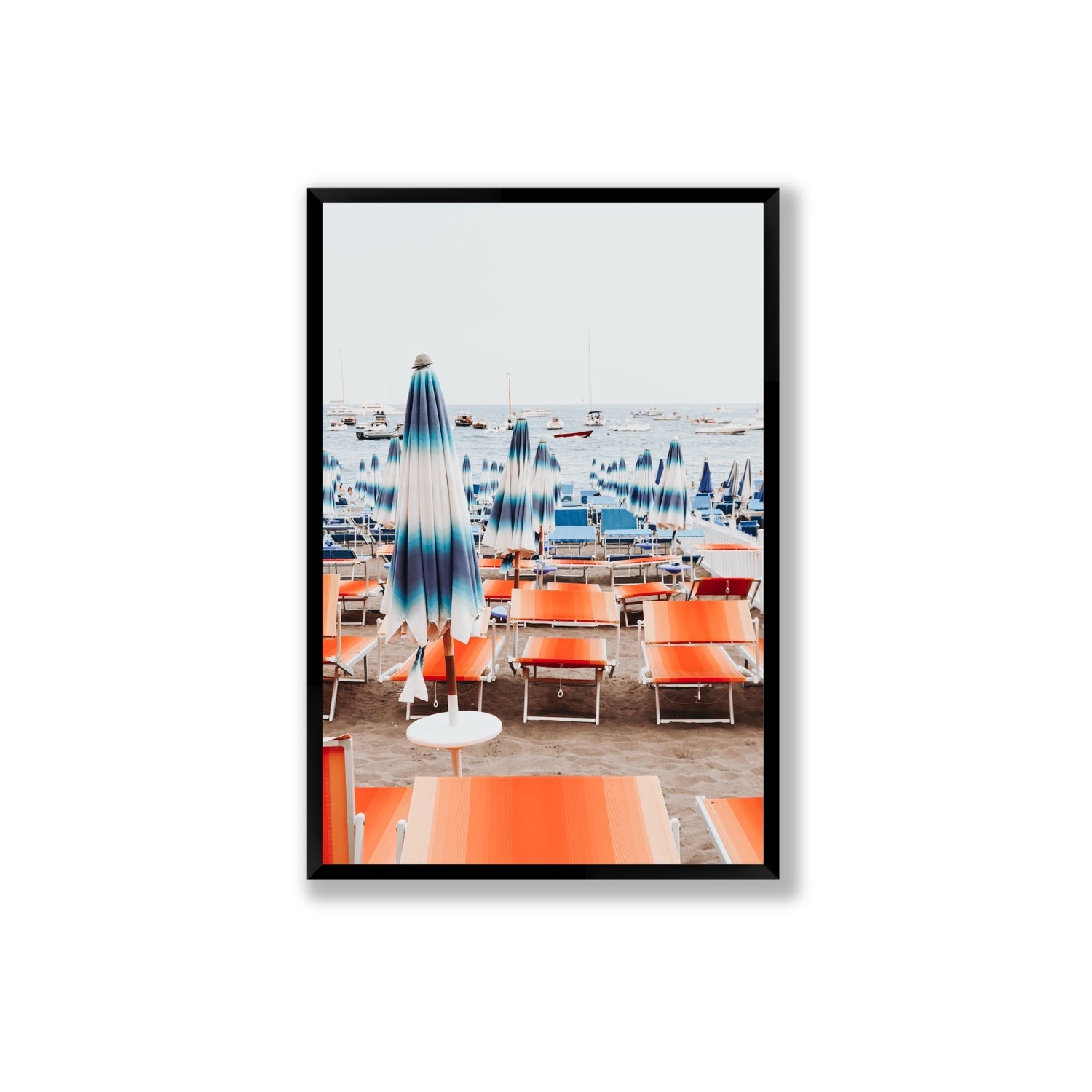 Orange Crush fine art print, Positano, Italy, Extra Large, Black Frame · Full Bleed, Fine Art Print