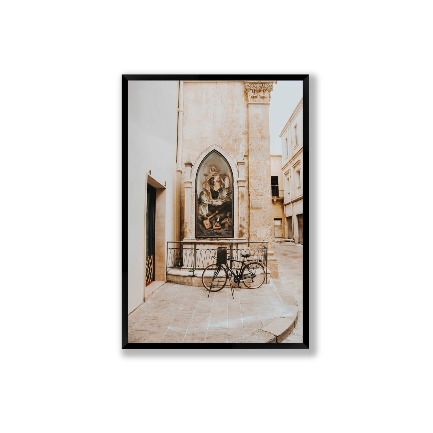 La Chiesa Puglia Otranto Italian wall art Extra Large full-bleed fine art print in black frame
