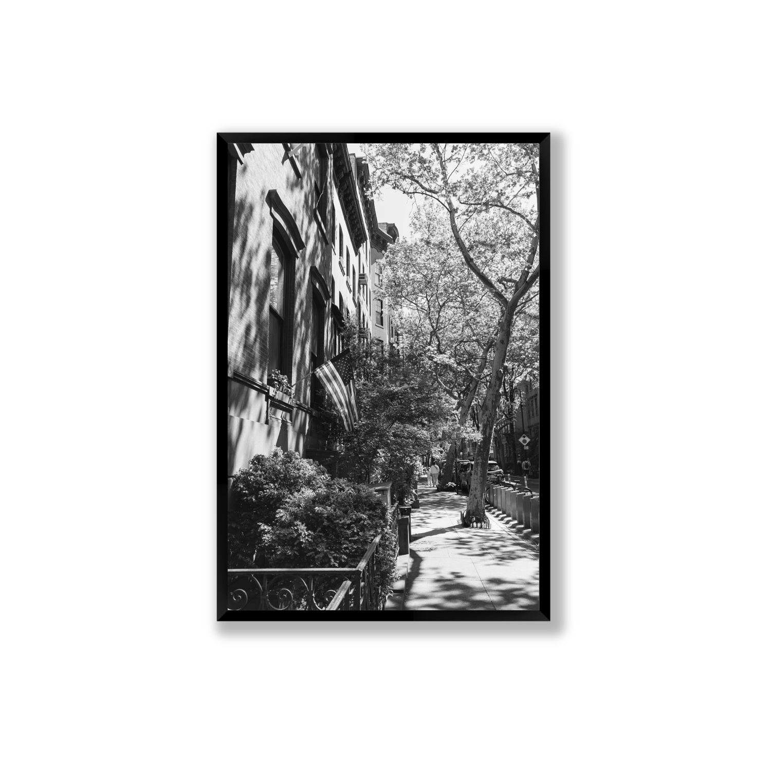 Urban Patriotism New York NYC Black & White wall art Extra Large full-bleed fine art print in black frame