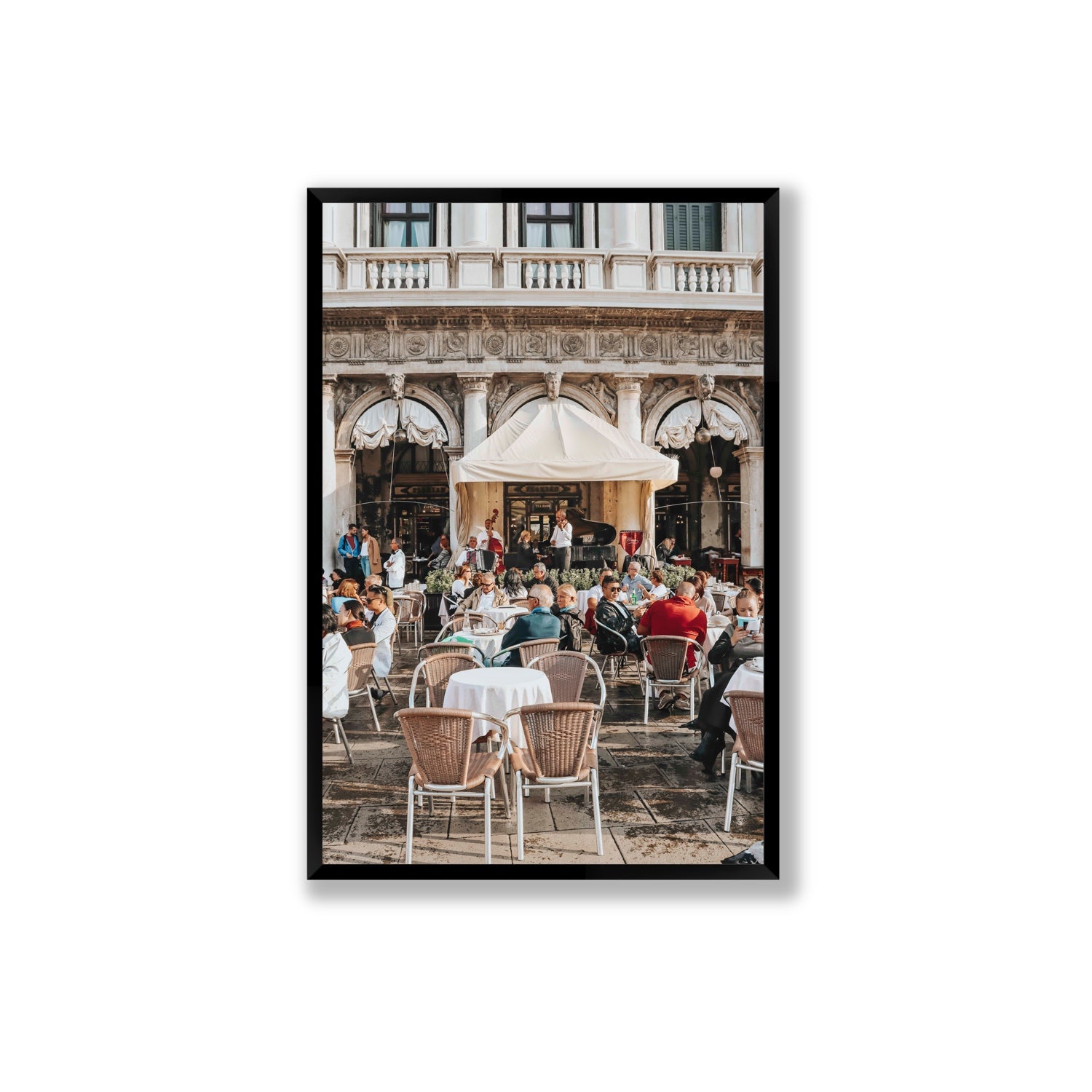 Piazza San Marco Venice Italian wall art Extra Large full-bleed fine art print in black frame