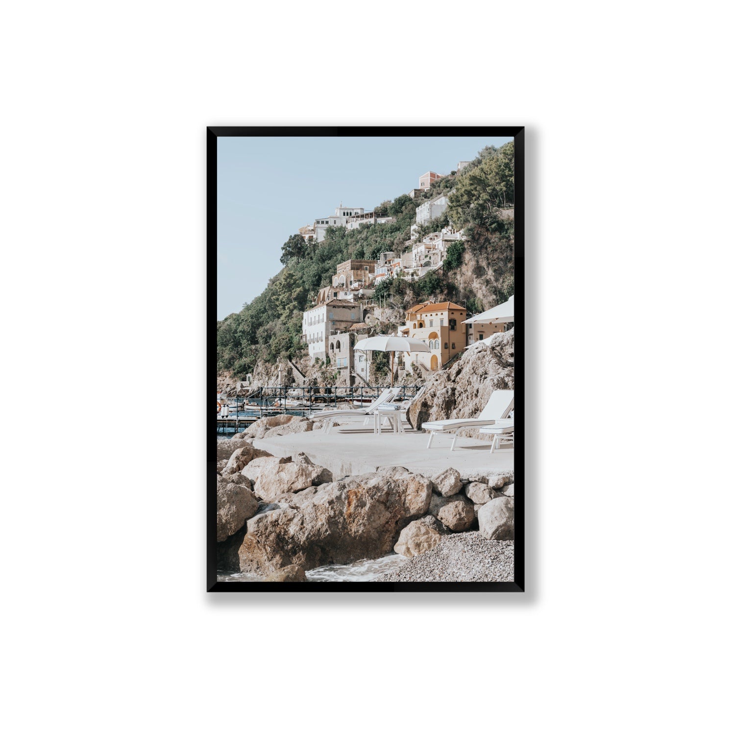 Dolce Coast Amalfi travel photography wall art extra large full-bleed fine art print in black frame