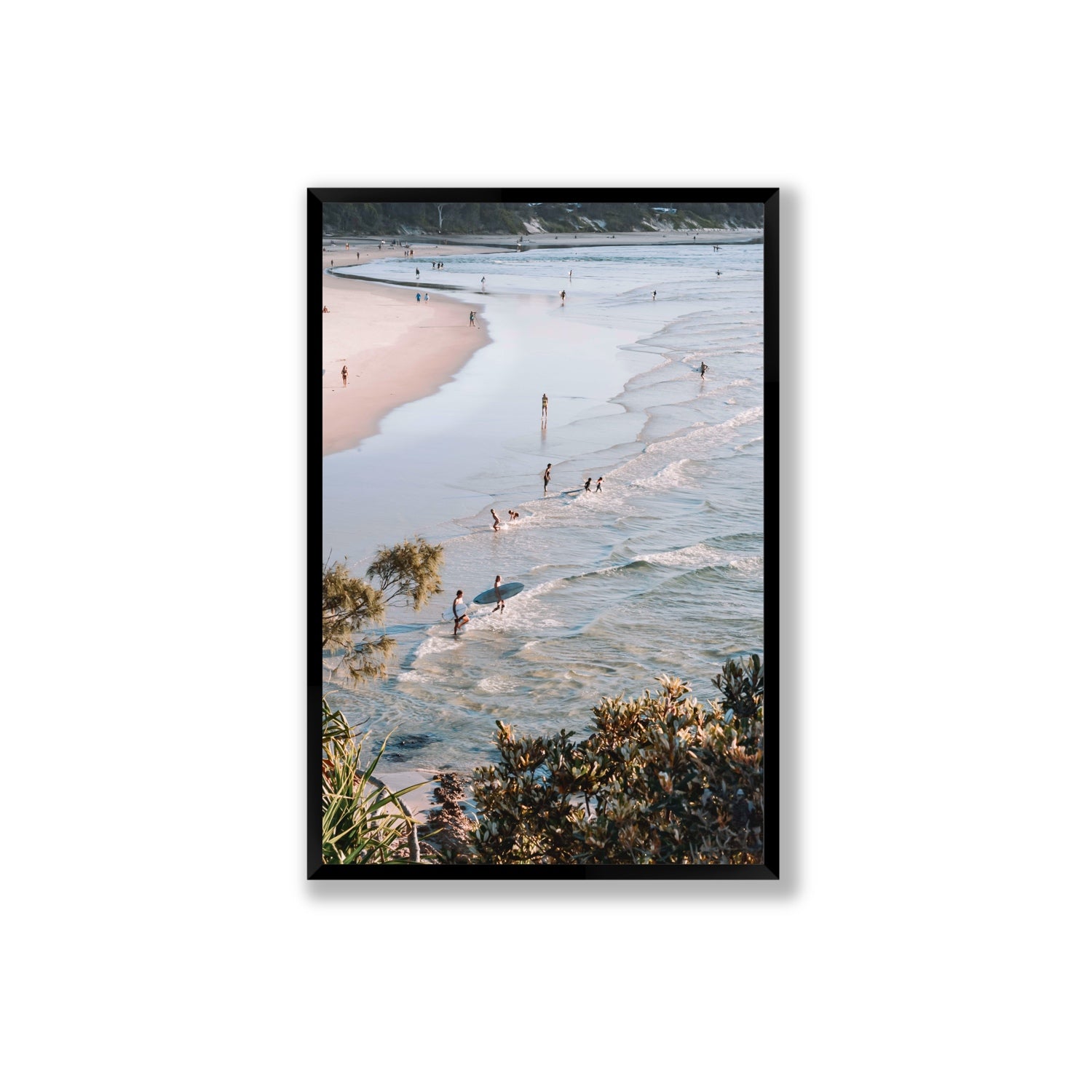 Healing Waters fine art print, Byron Bay, Australia, Extra Large, Black Frame · Full Bleed, Fine Art Print