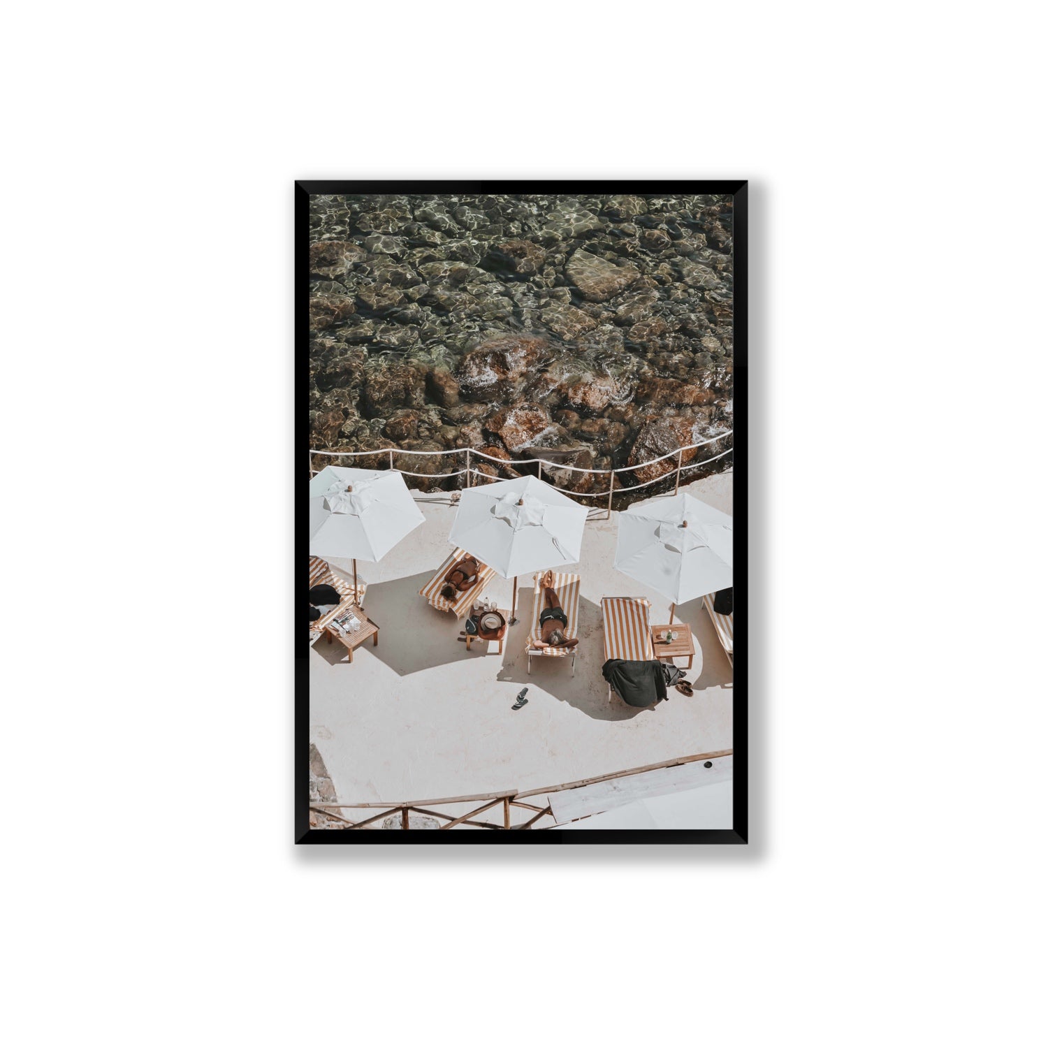 When Harry Met Sally Tuscany coastal wall art Extra Large full-bleed fine art print in black frame