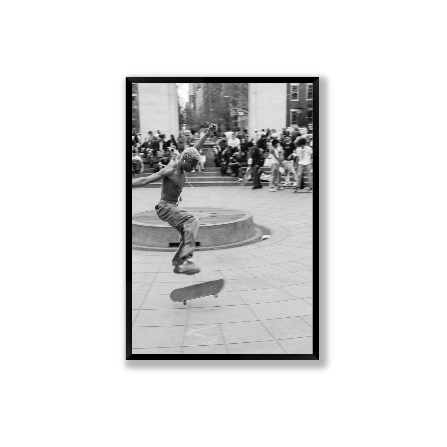 Airborne Rhythms New York NYC Black & White wall art Extra Large full-bleed fine art print in black frame