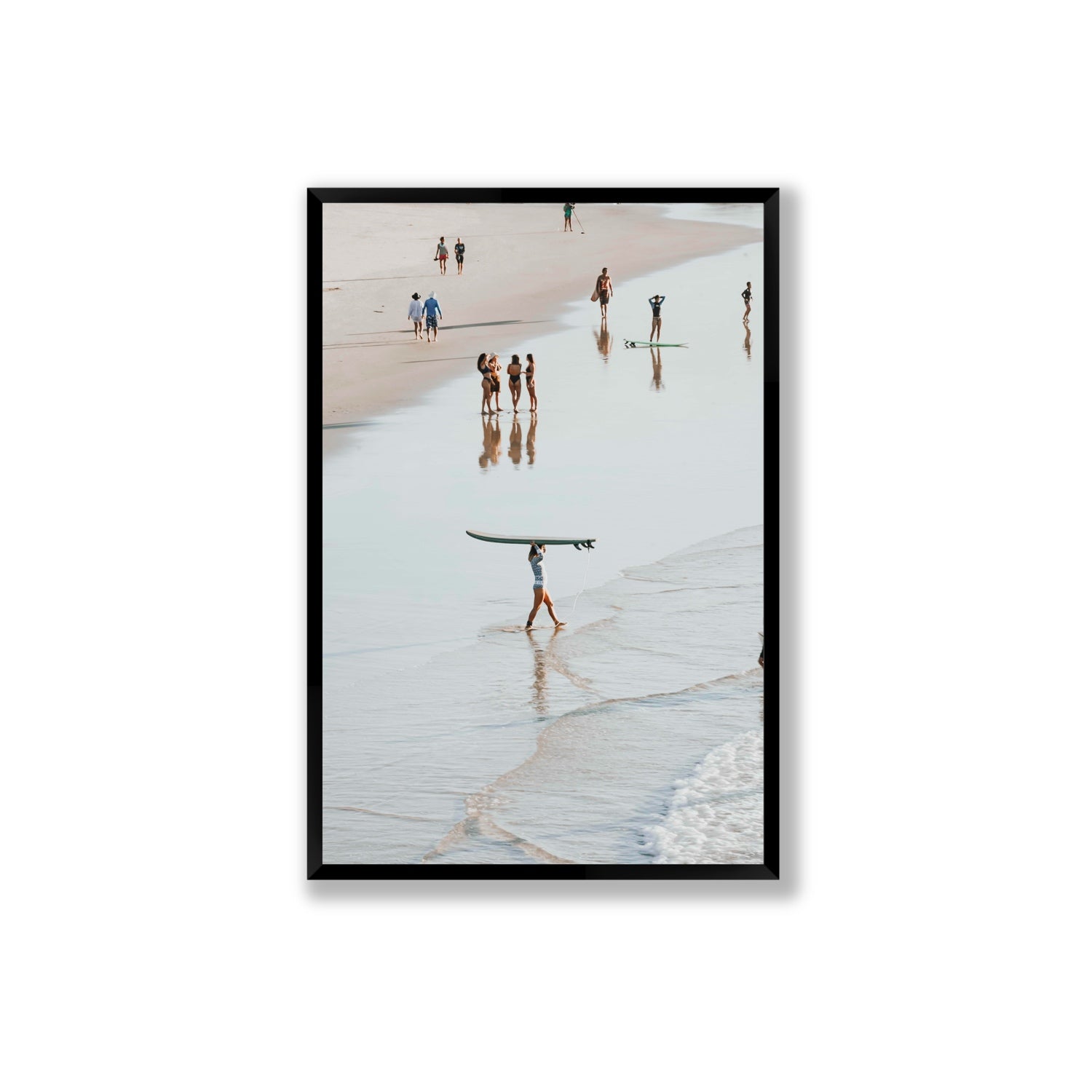Bailey Byron Bay beach coastal decor wall art Extra Large full-bleed fine art print in black frame