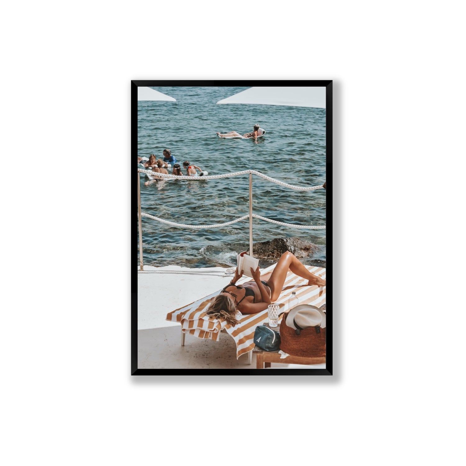 Cloud Nine Tuscany Italian decor wall art Extra Large full-bleed fine art print in black frame