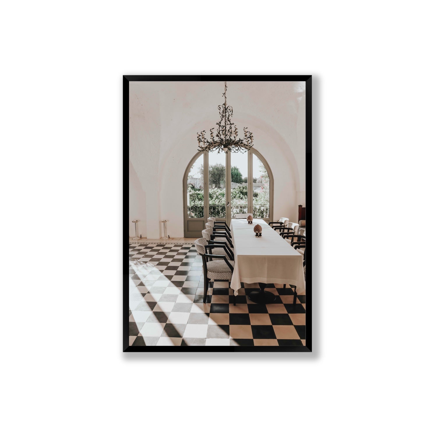 Sunbeam Feast Puglia Wall Italian fine art print Extra Large full-bleed fine art print in black frame