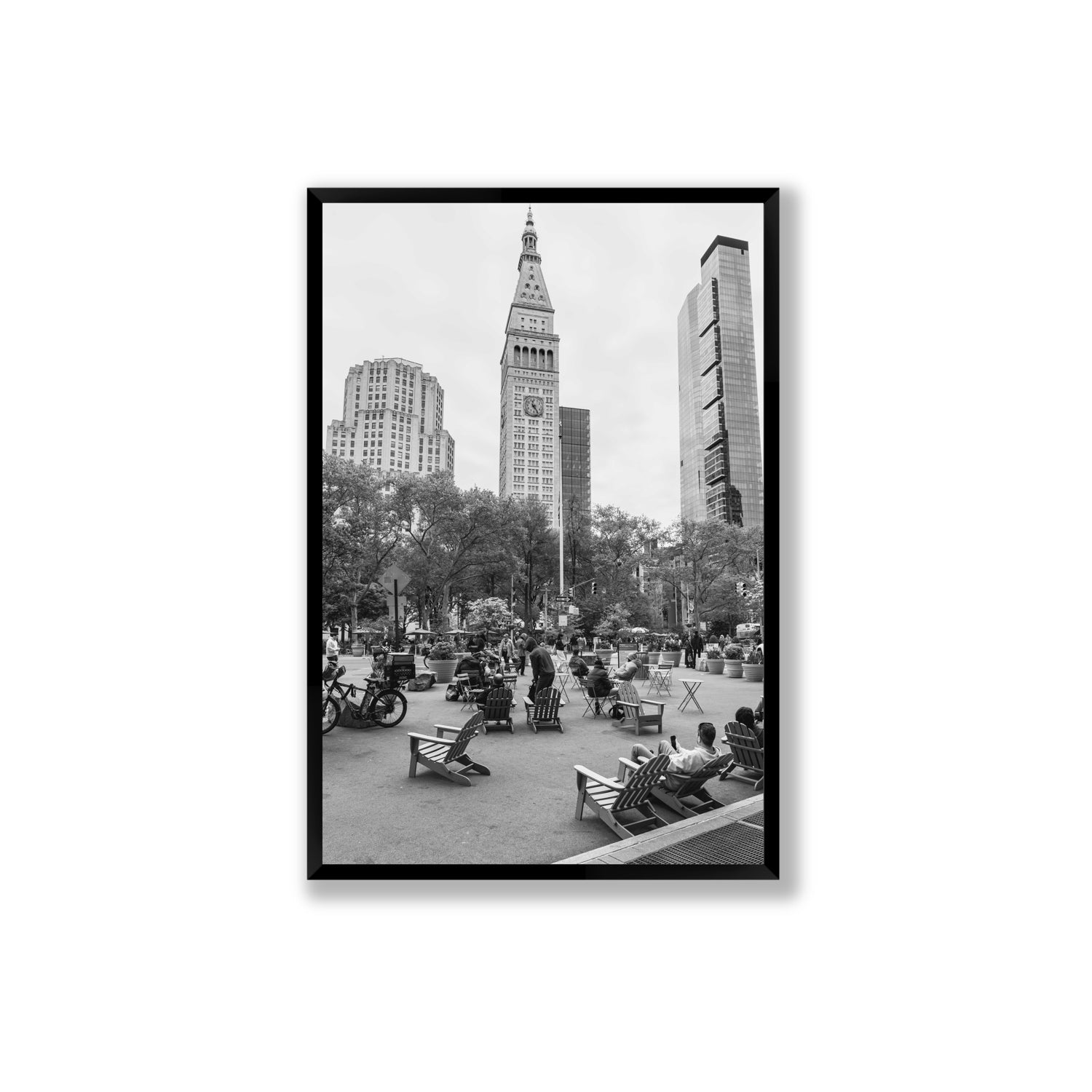 Timeless New York New York NYC Black & White wall art Extra Large full-bleed fine art print in black frame