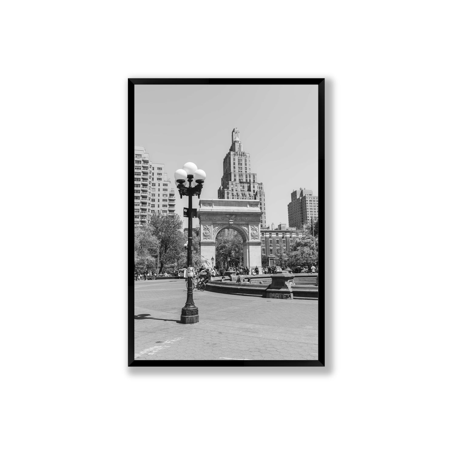 Pole Position New York NYC Black & White wall art Extra Large full-bleed fine art print in black frame