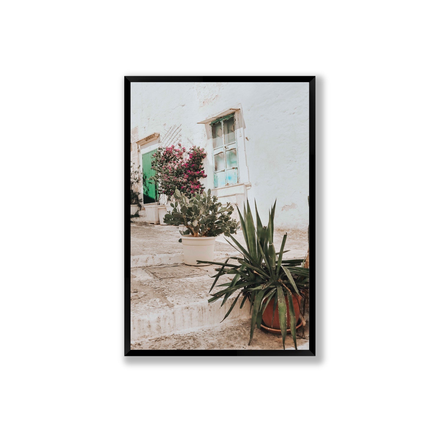 Giardino Segreto Puglia Ostuni wall art Extra Large full-bleed fine art print in black frame