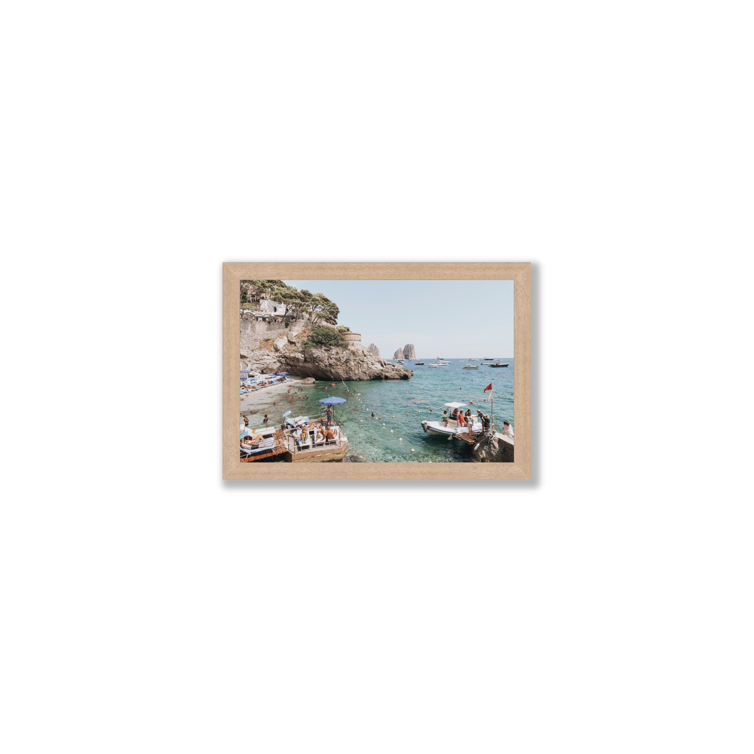 Torre Saracena fine art print, Capri, Italy, Small, Natural Oak Frame · Full Bleed, Fine Art Print