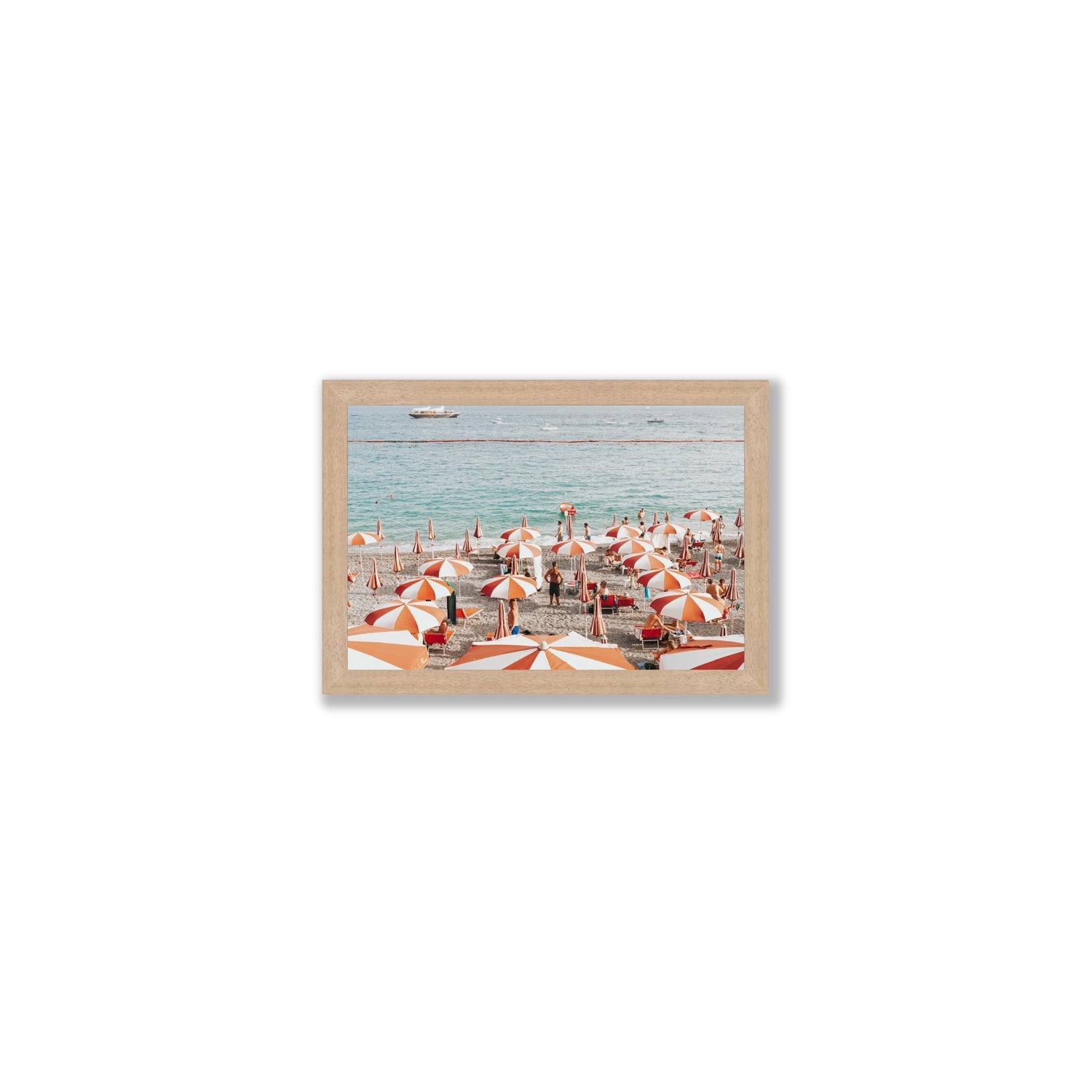 That's Amore Amalfi Mediterranean wall art Small full-bleed fine art print in natural oak frame