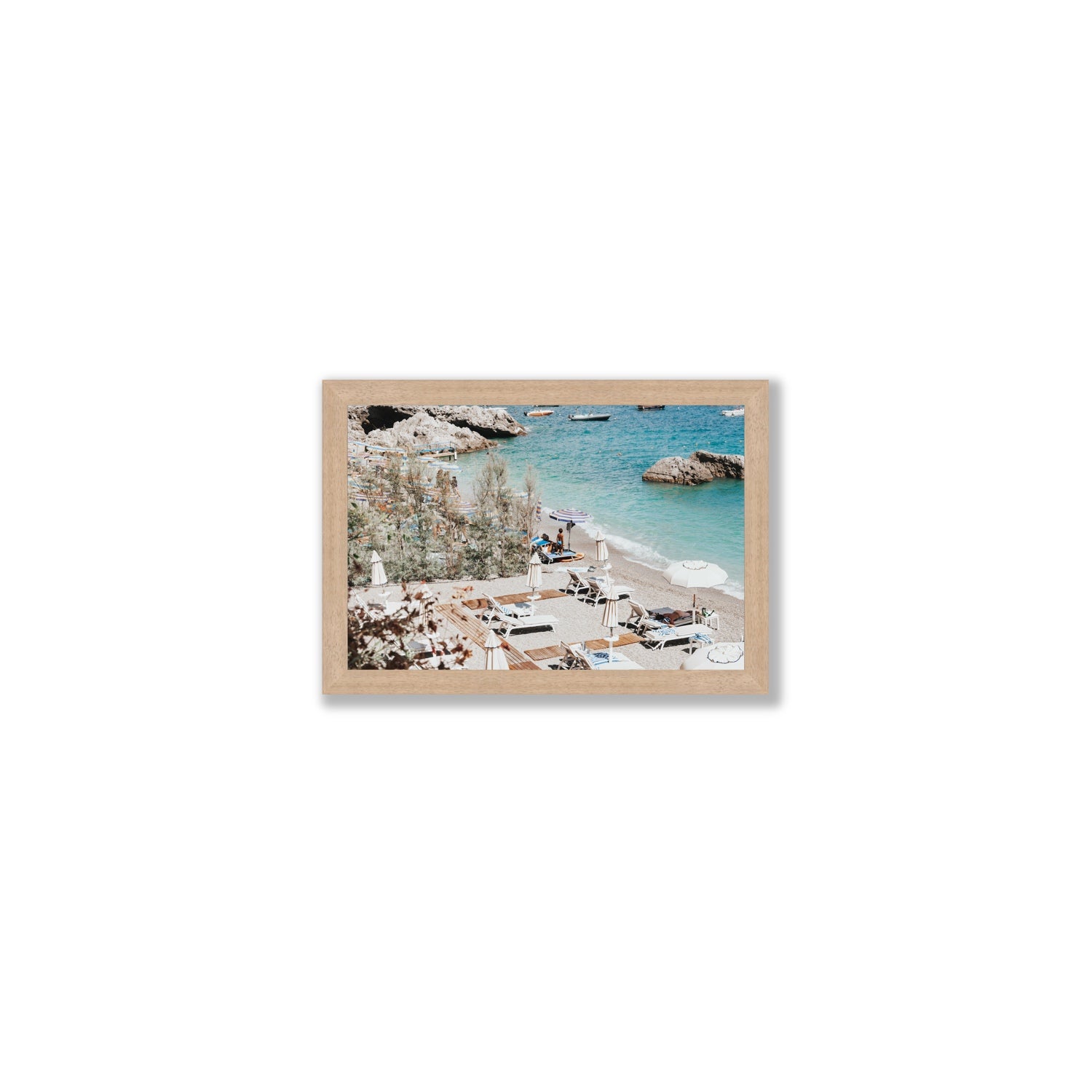 Life Could Be A Dream Amalfi wall art Small full-bleed fine art print in natural oak frame