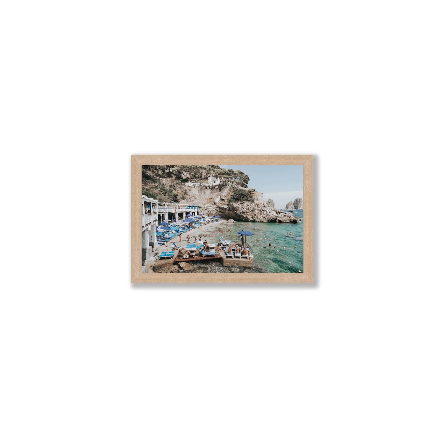 Vita Bella fine art print, Capri, Italy, Small, Natural Oak Frame · Full Bleed, Fine Art Print
