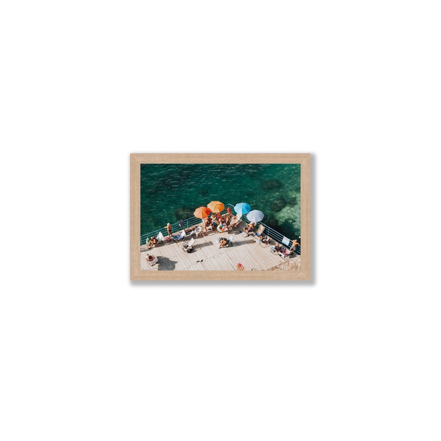 Il Dolce Far Niente Sorrento coastal wall art Small full-bleed fine art print in natural oak frame