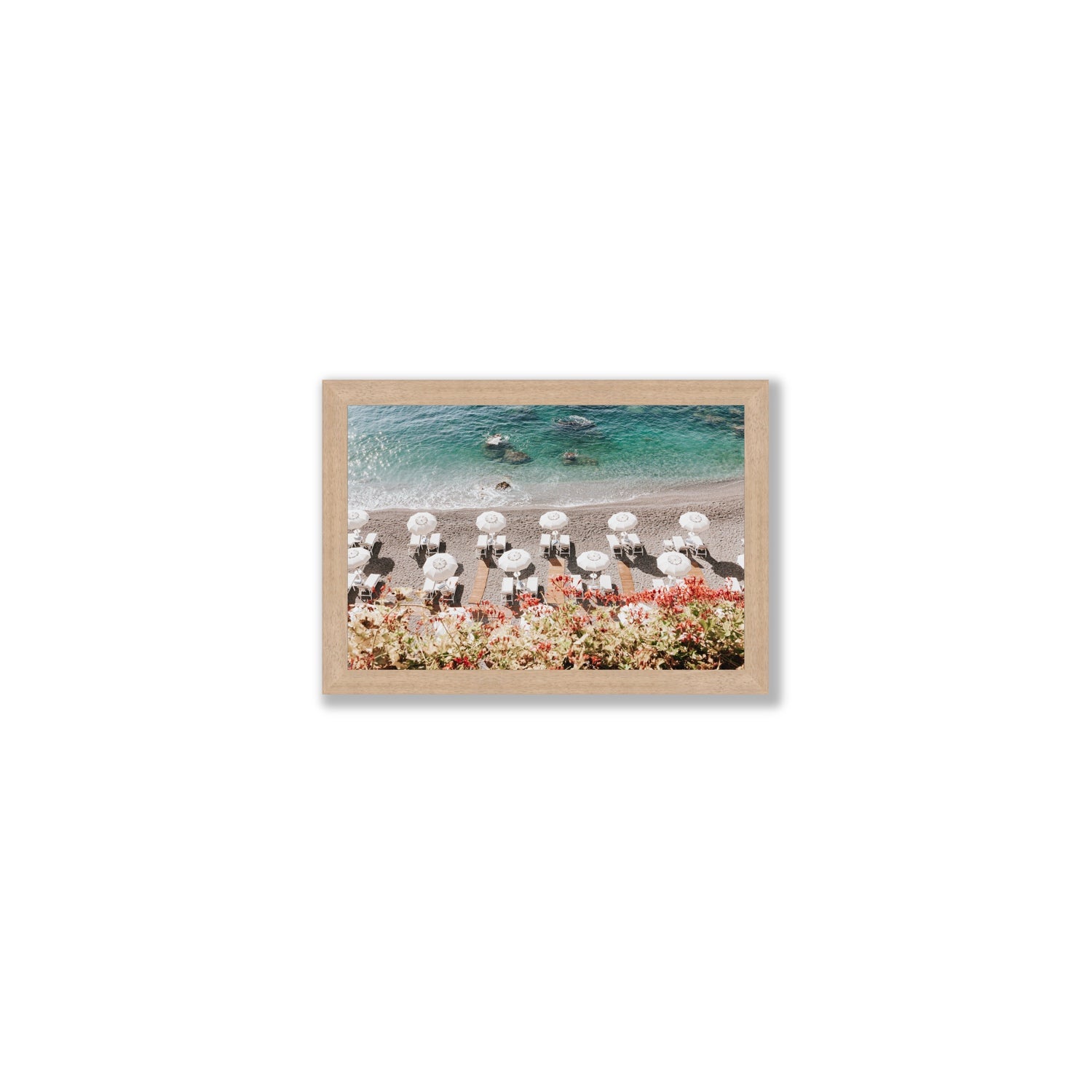 Coastal Charms fine art print, Amalfi, Italy, Small, Natural Oak Frame · Full Bleed, Fine Art Print