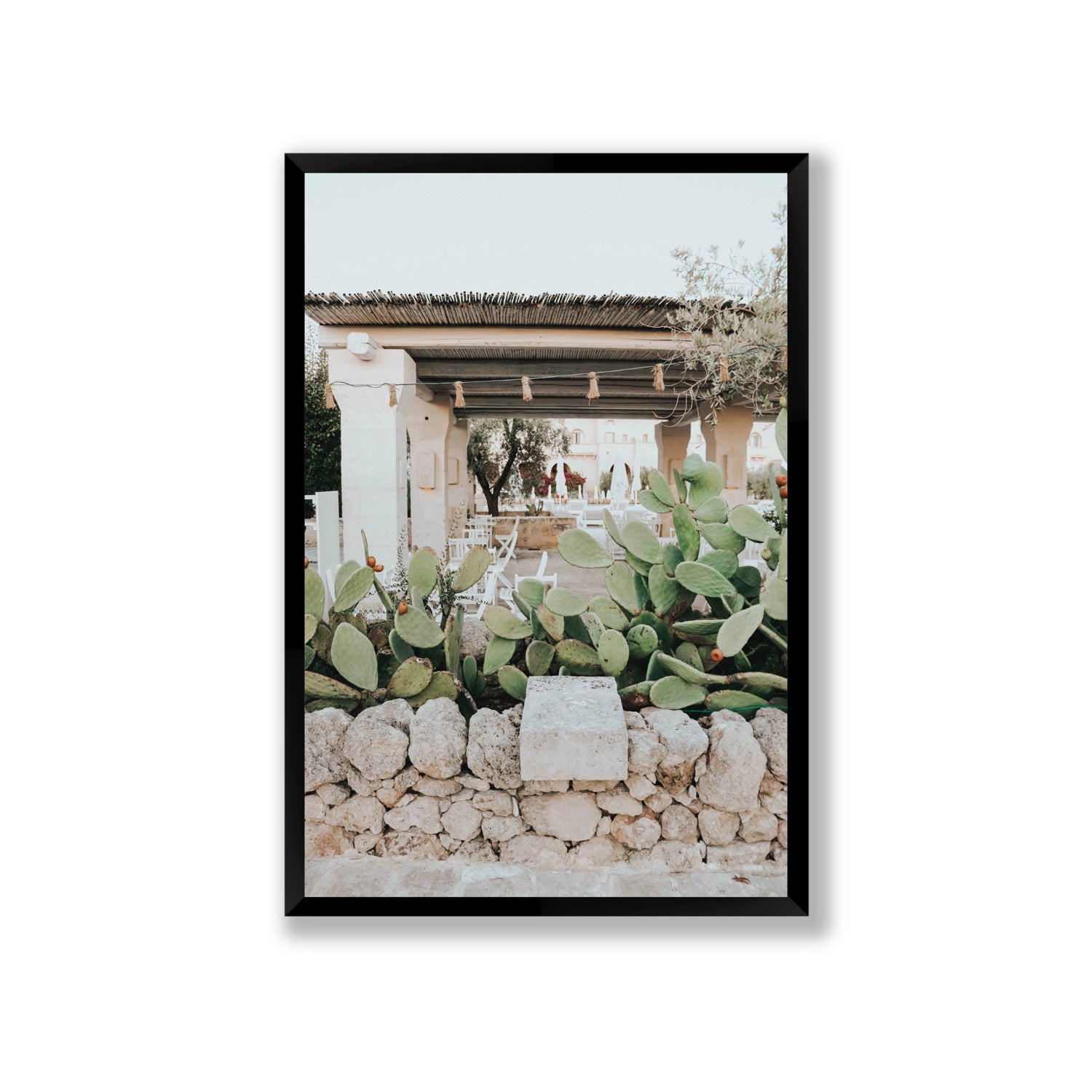 Puglia Flora Puglia Borgo Egnazia Mediterranean wall art Giant full-bleed fine art print in black frame