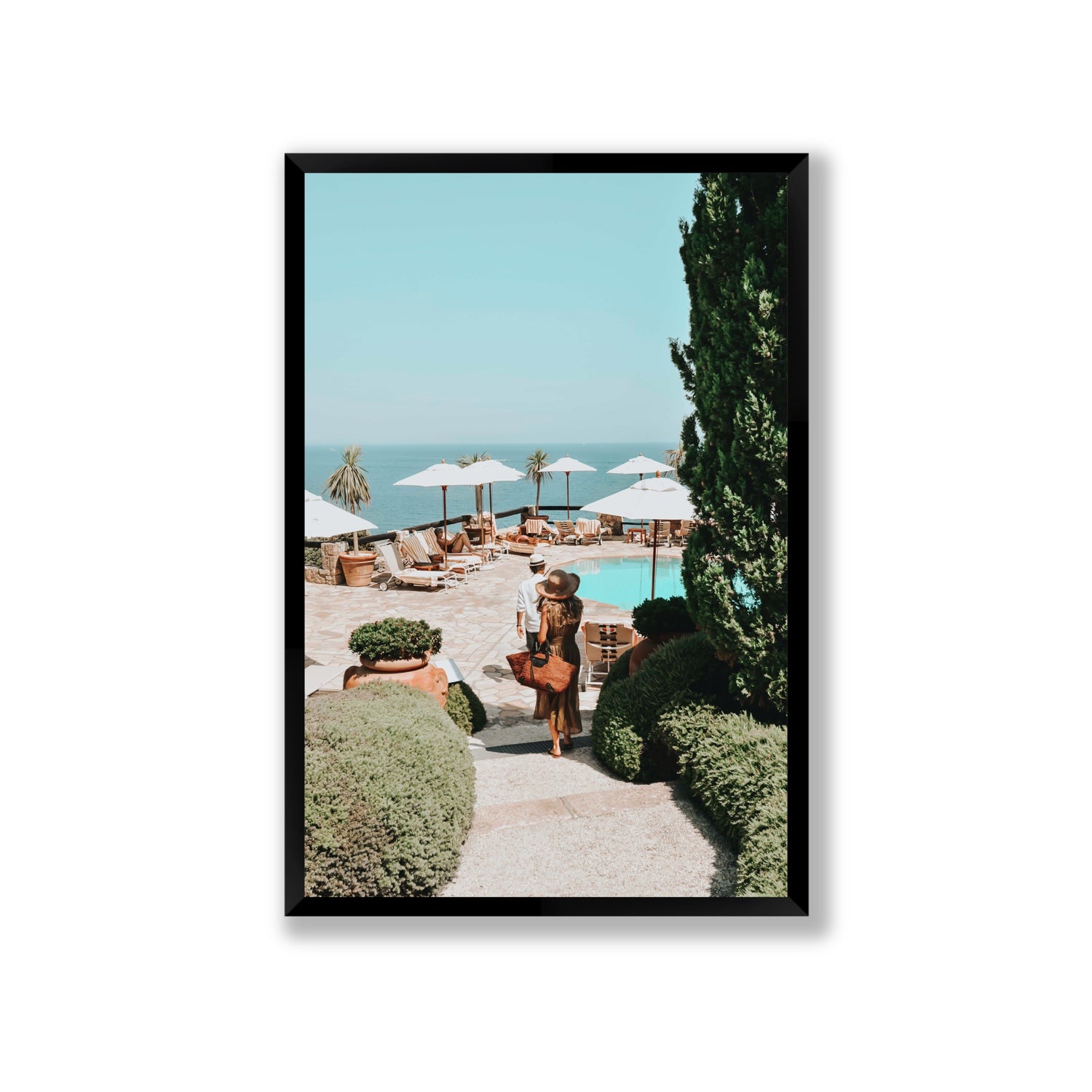 The World Is Your Catwalk Tuscany coastal wall art Giant full-bleed fine art print in black frame