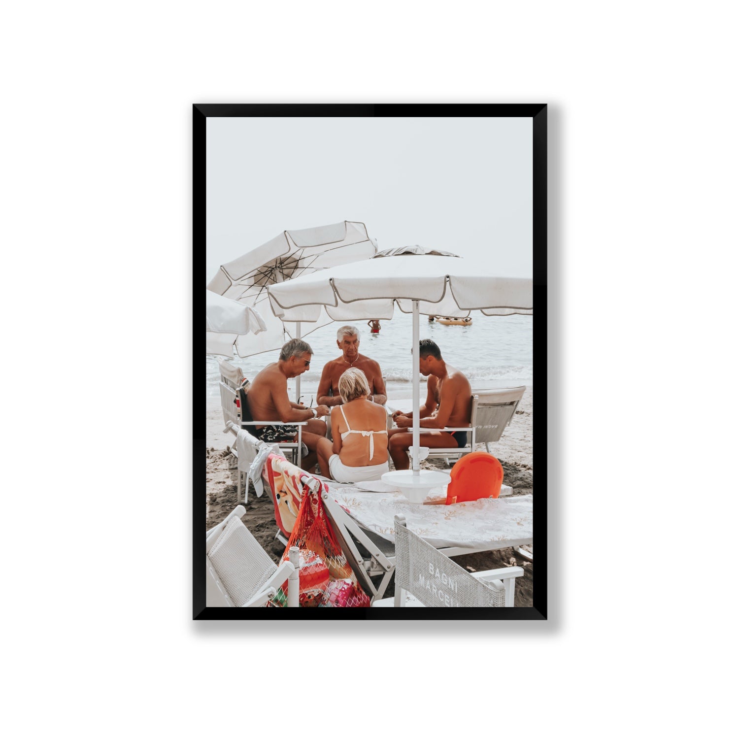 Luck Of The Draw fine art print, Alassio, Italy, Giant, Black Frame · Full Bleed, Fine Art Print