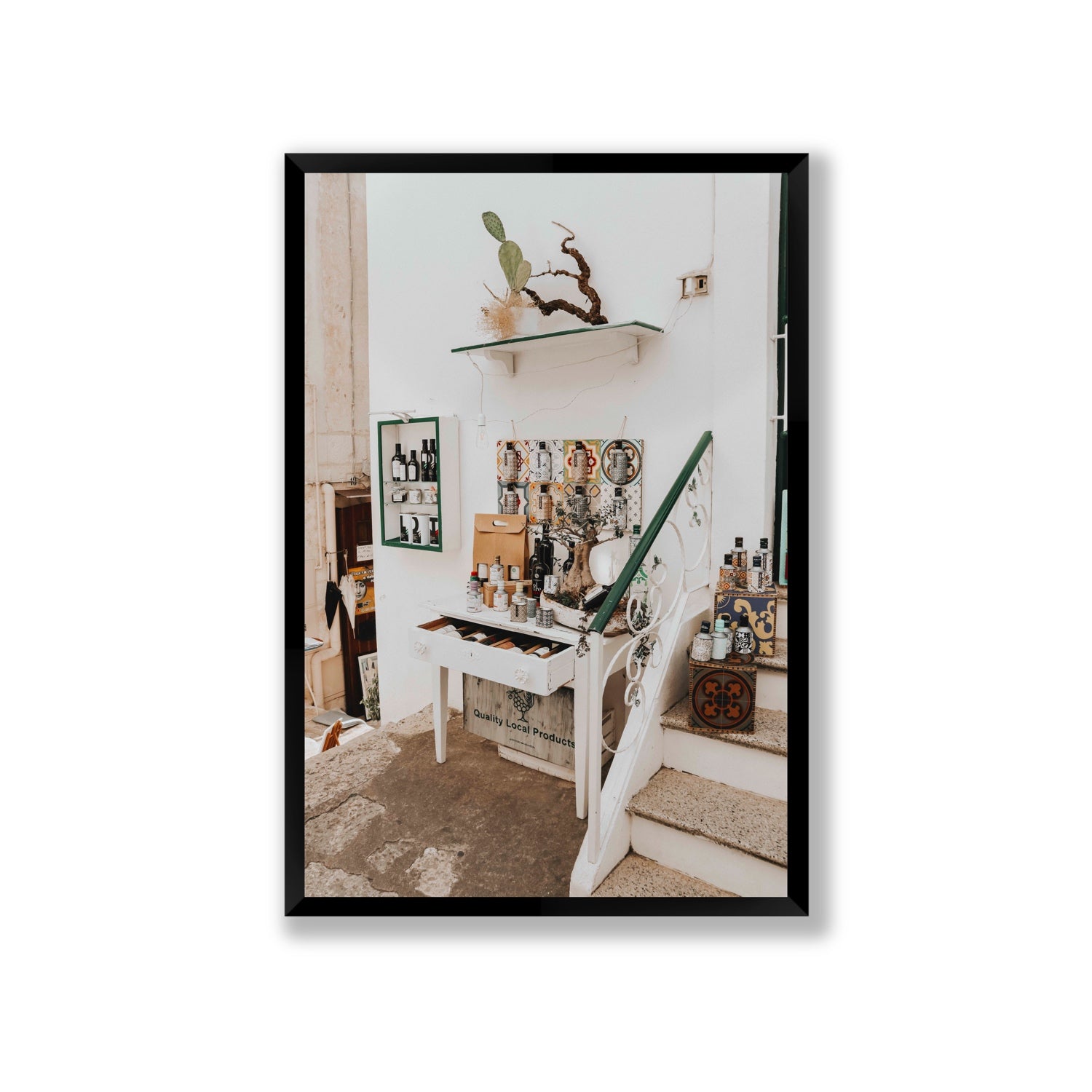 Liquid Gold fine art print, Puglia, Italy, Giant, Black Frame · Full Bleed, Fine Art Print