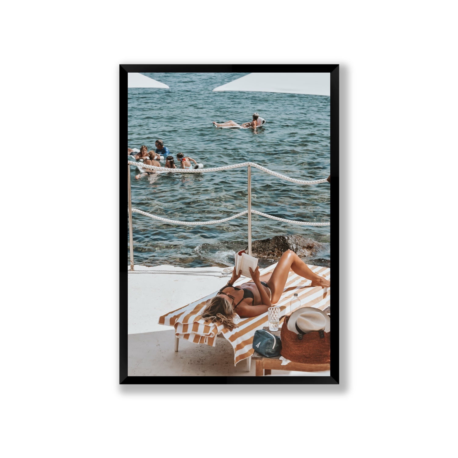 Cloud Nine Tuscany Italian decor wall art Giant full-bleed fine art print in black frame
