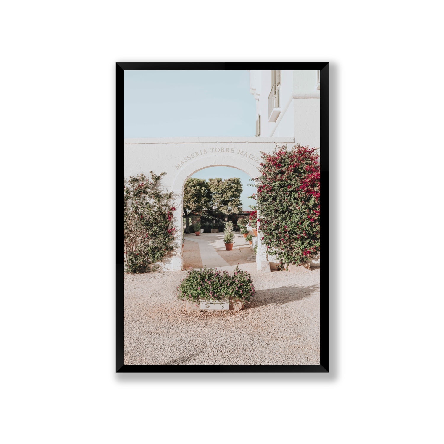 Torre Maizza Puglia Italian wall art Giant full-bleed fine art print in black frame
