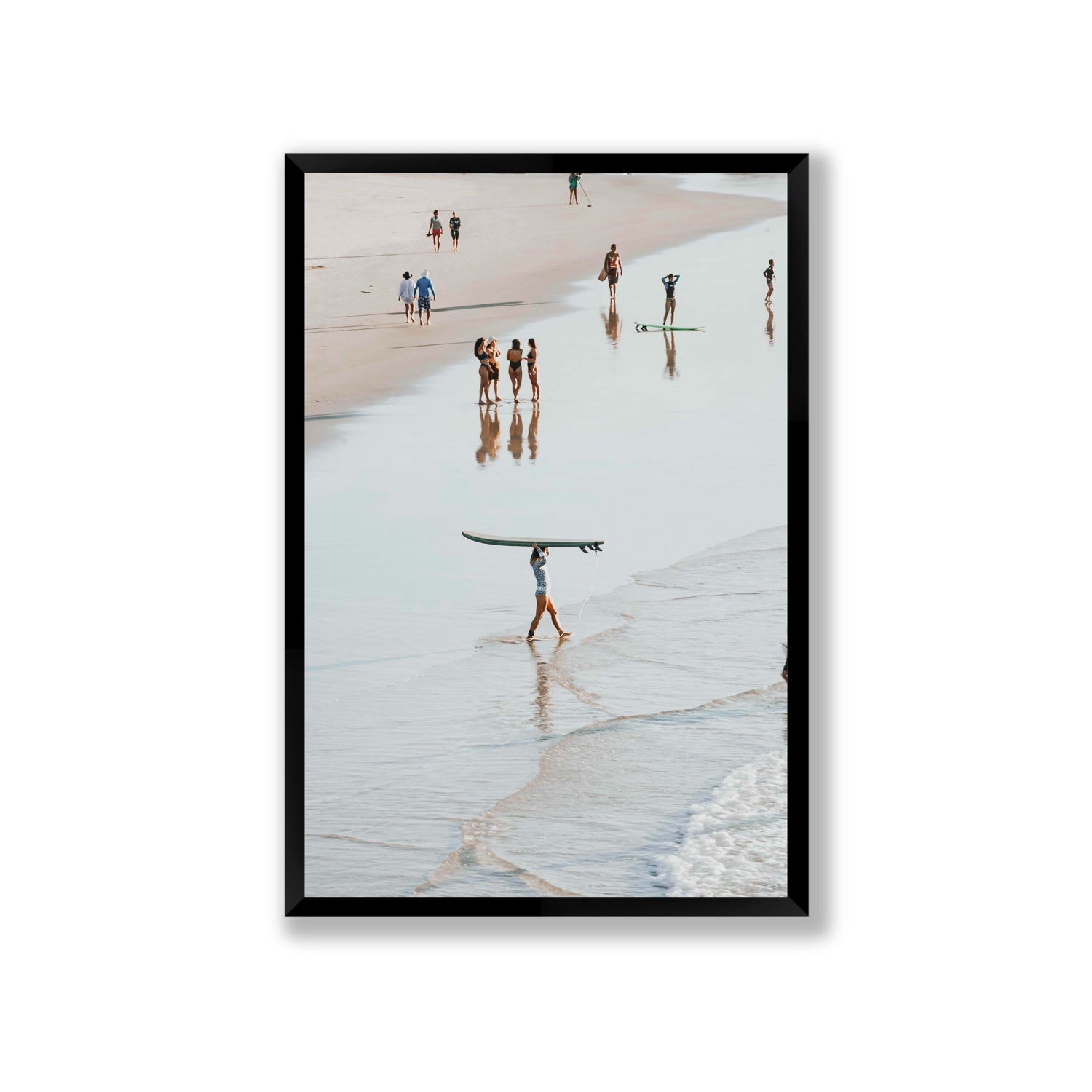 Bailey Byron Bay beach coastal decor wall art Giant full-bleed fine art print in black frame