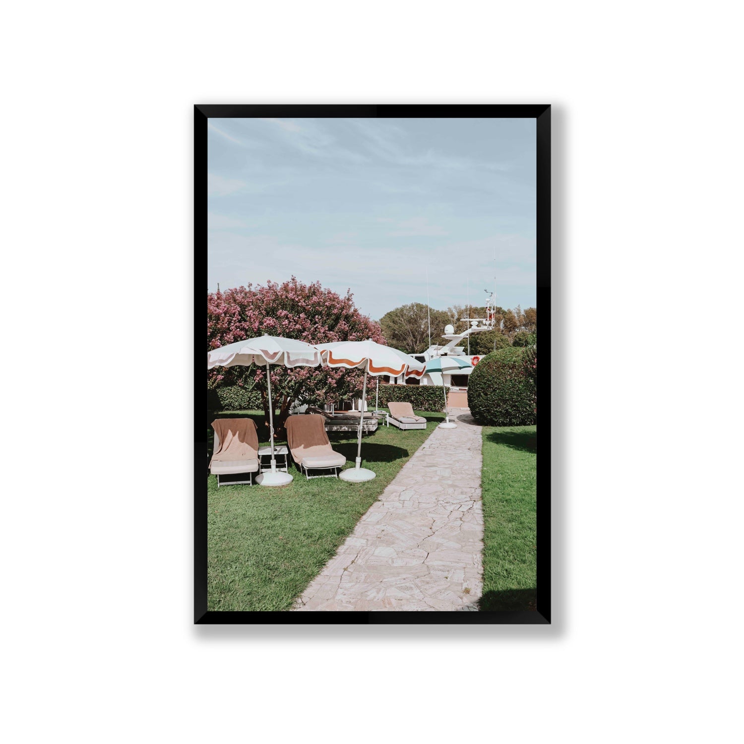 A Bellini Awaits Venice Italian wall art Giant full-bleed fine art print in black frame
