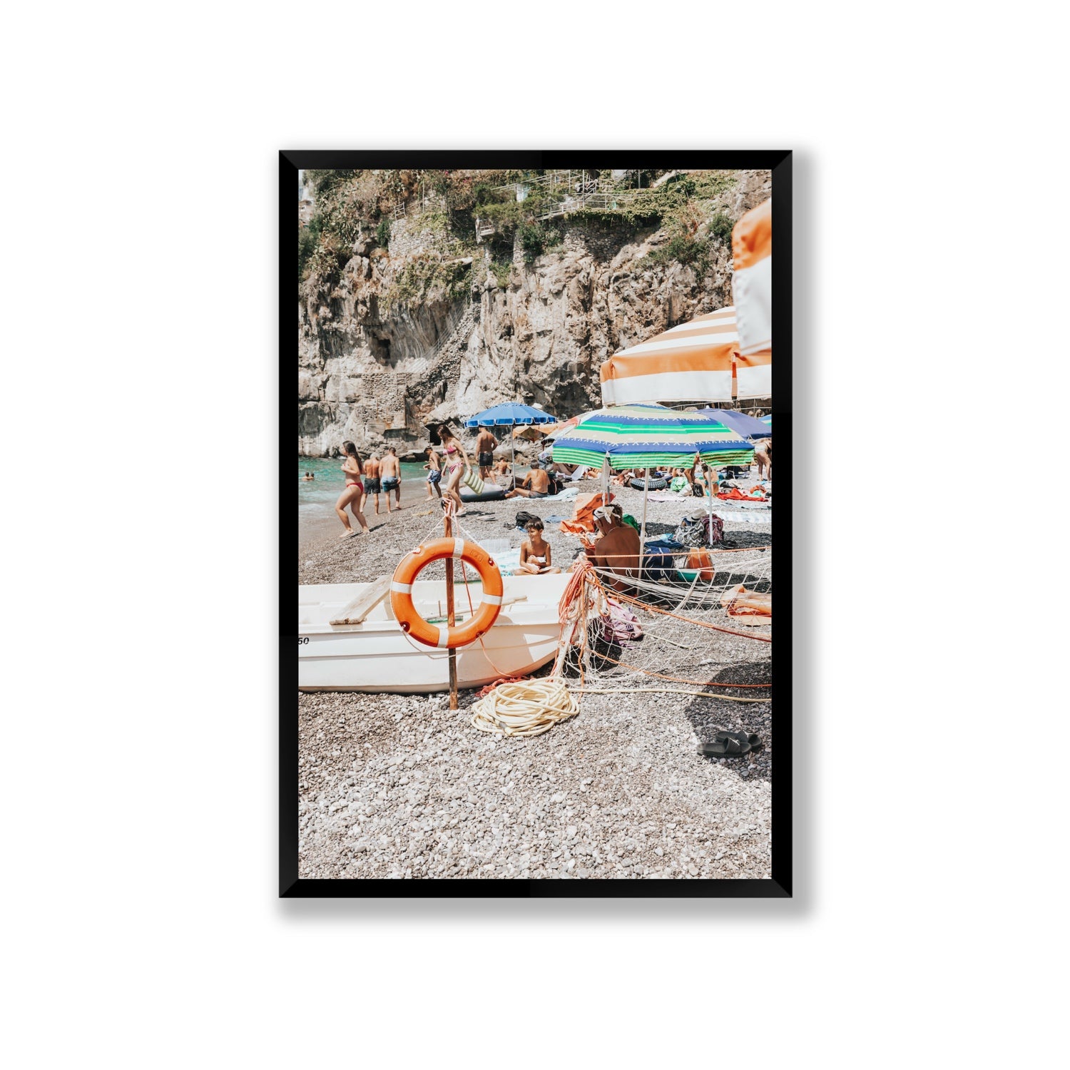 Il Ragazzo fine art print, Positano, Italy, Giant, Black Frame · Full Bleed, Fine Art Print