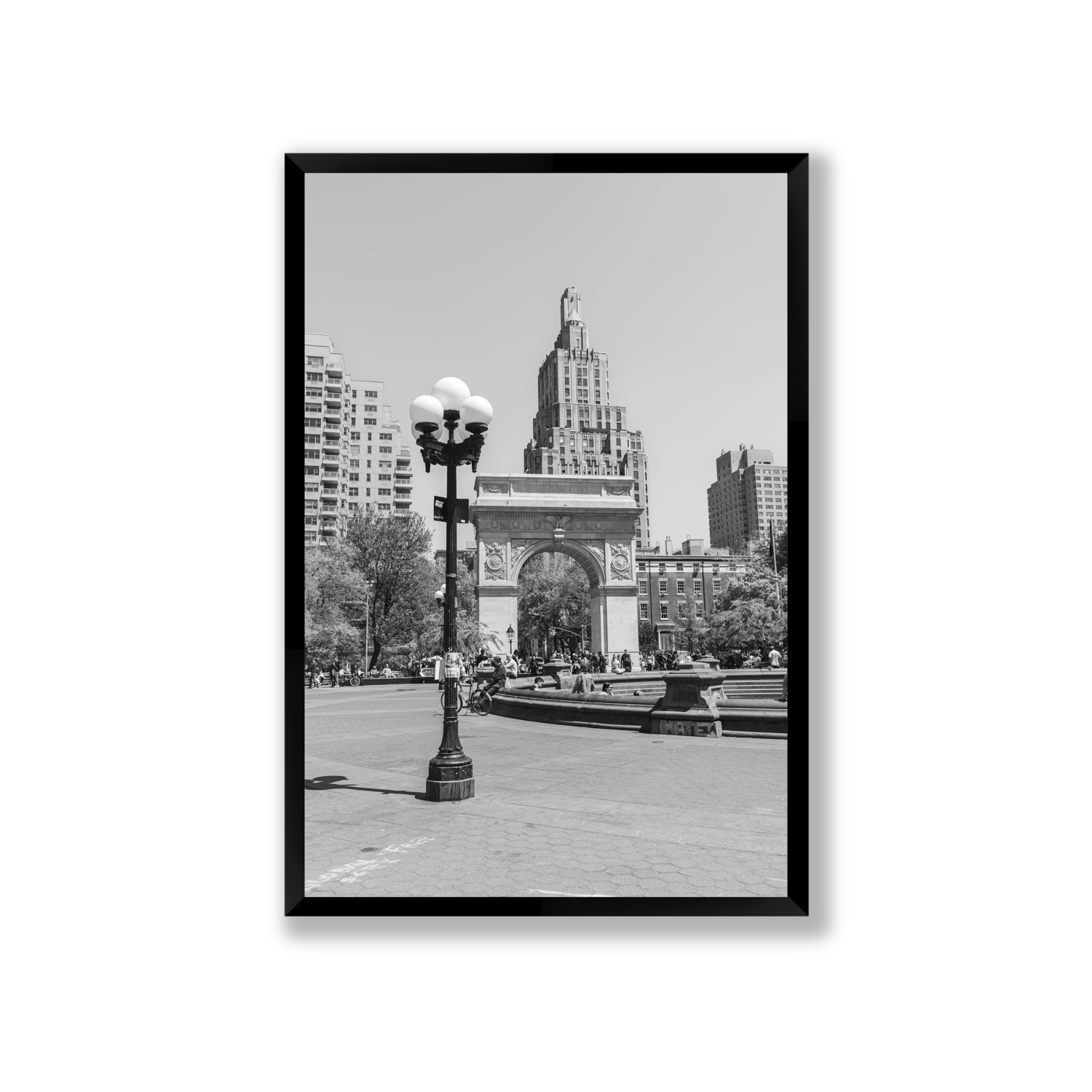 Pole Position New York NYC Black & White wall art Giant full-bleed fine art print in black frame