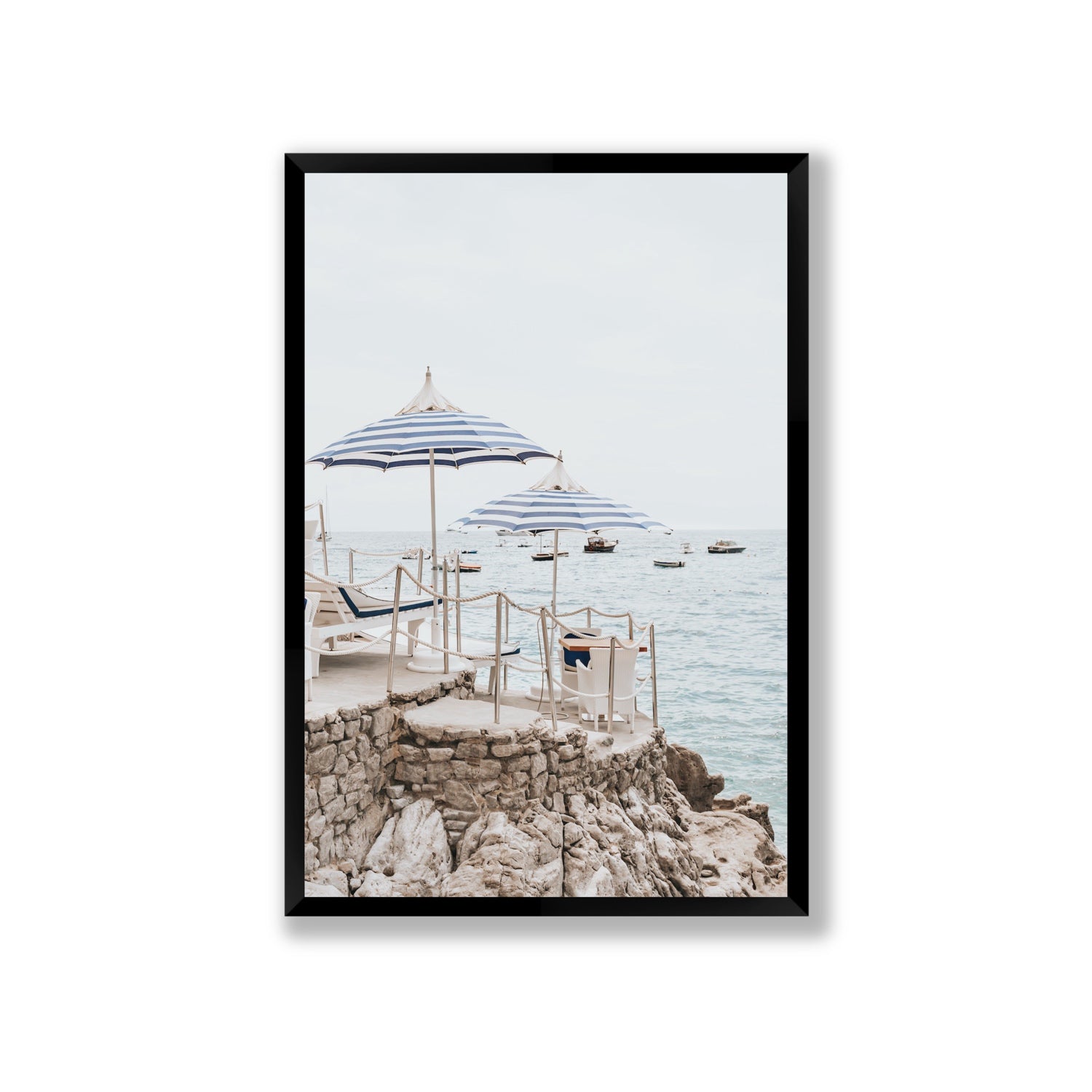 La Scogliera fine art print, Positano, Italy, Giant, Black Frame · Full Bleed, Fine Art Print