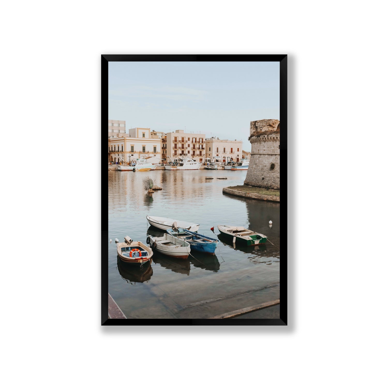 Fishing Legacy fine art print, Puglia, Italy, Giant, Black Frame · Full Bleed, Fine Art Print