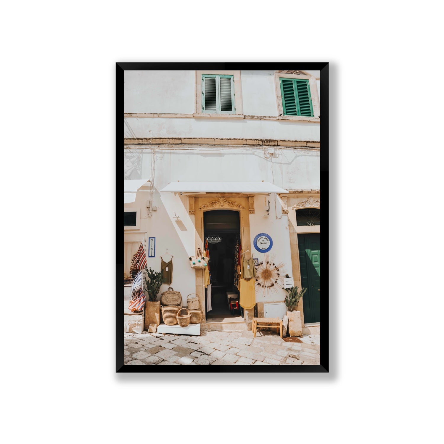 Artisan Ambience Puglia Italian wall art Giant full-bleed fine art print in black frame