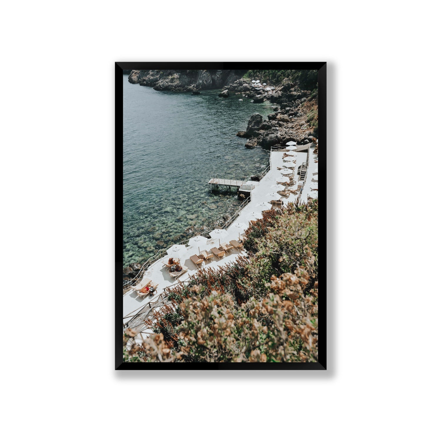 Go Beyond The Postcard Tuscany coastal wall art Giant full-bleed fine art print in black frame