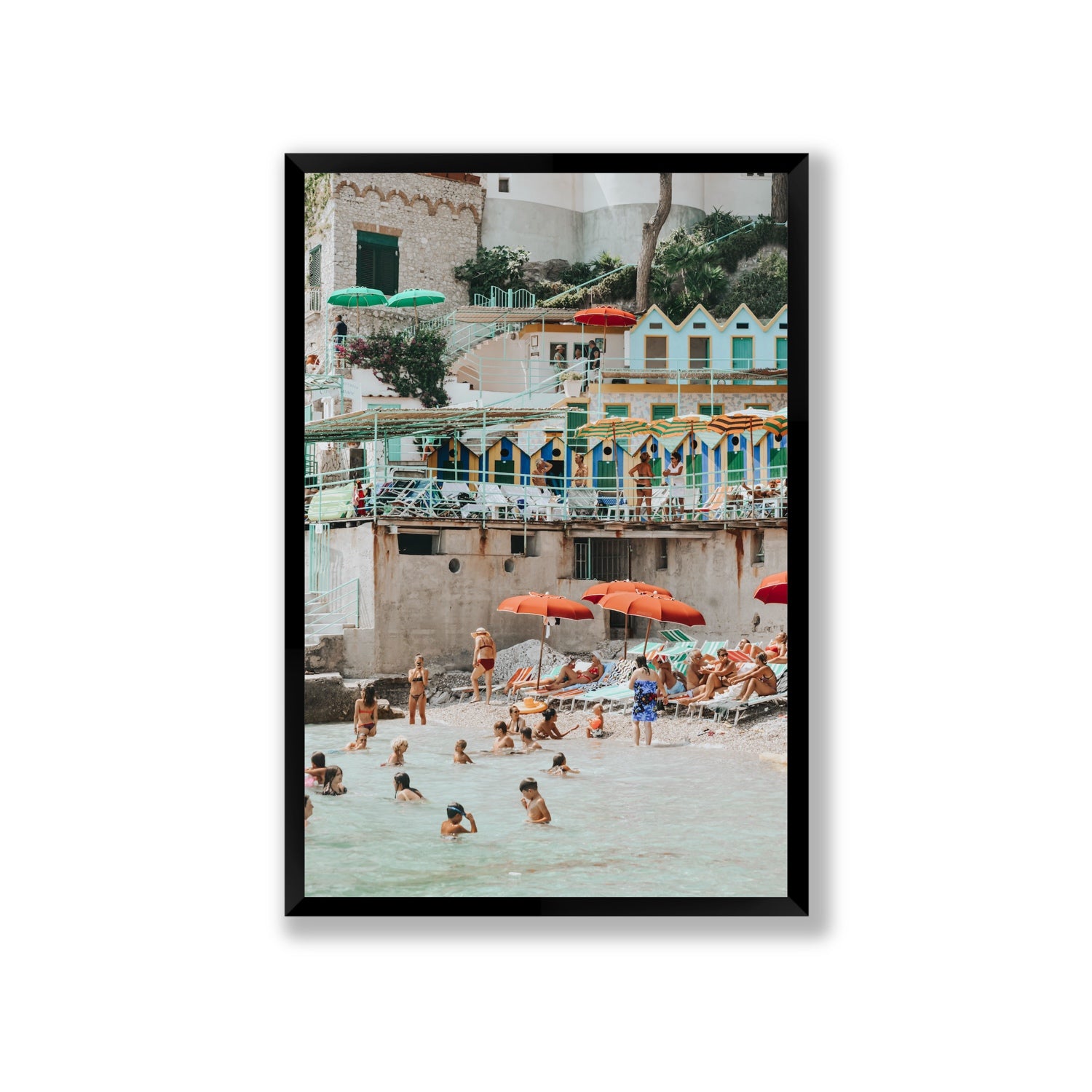 Kaleidoscope fine art print, Capri, Italy, Giant, Black Frame · Full Bleed, Fine Art Print