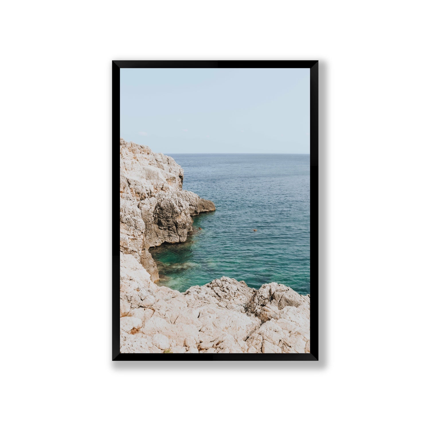 Healing Immersion Puglia Wall Mediterranean fine art print Giant full-bleed fine art print in black frame