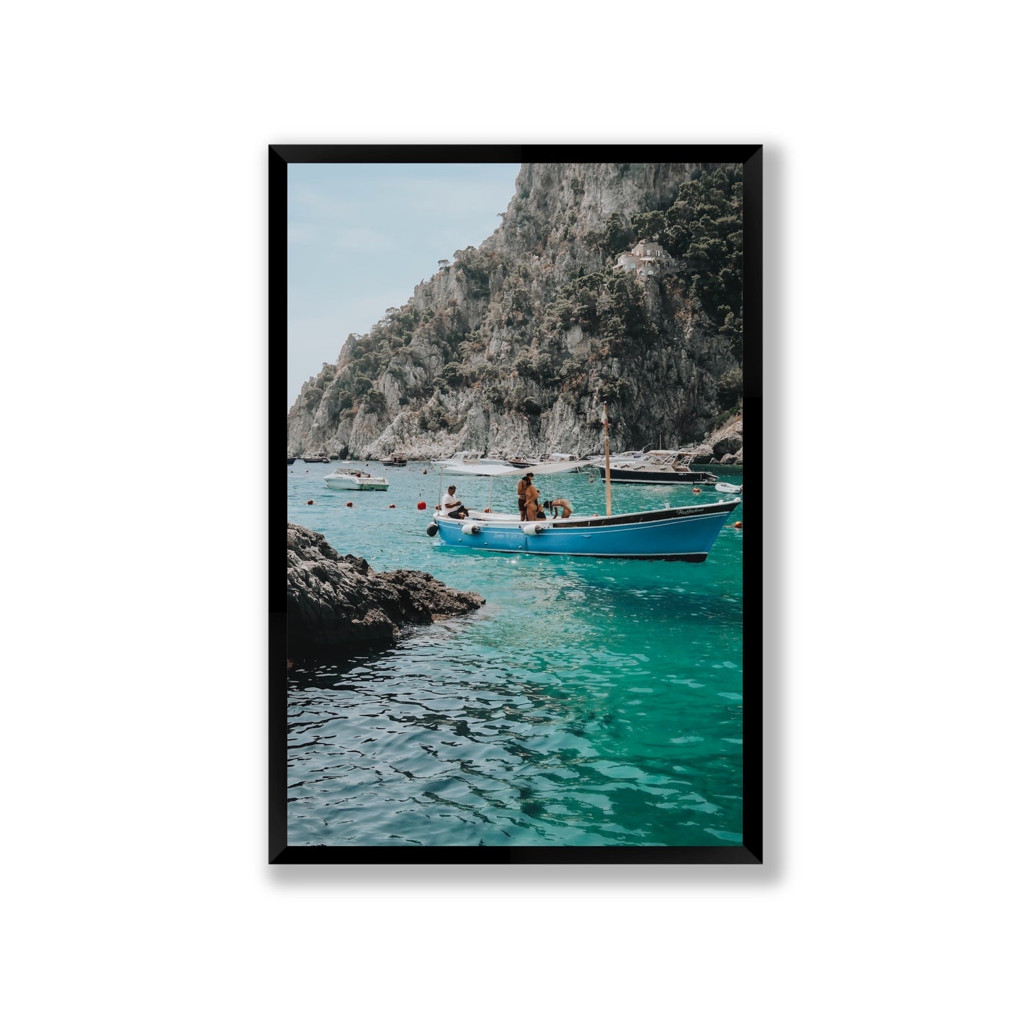 Emerald Escape fine art print, Capri, Italy, Giant, Black Frame · Full Bleed, Fine Art Print