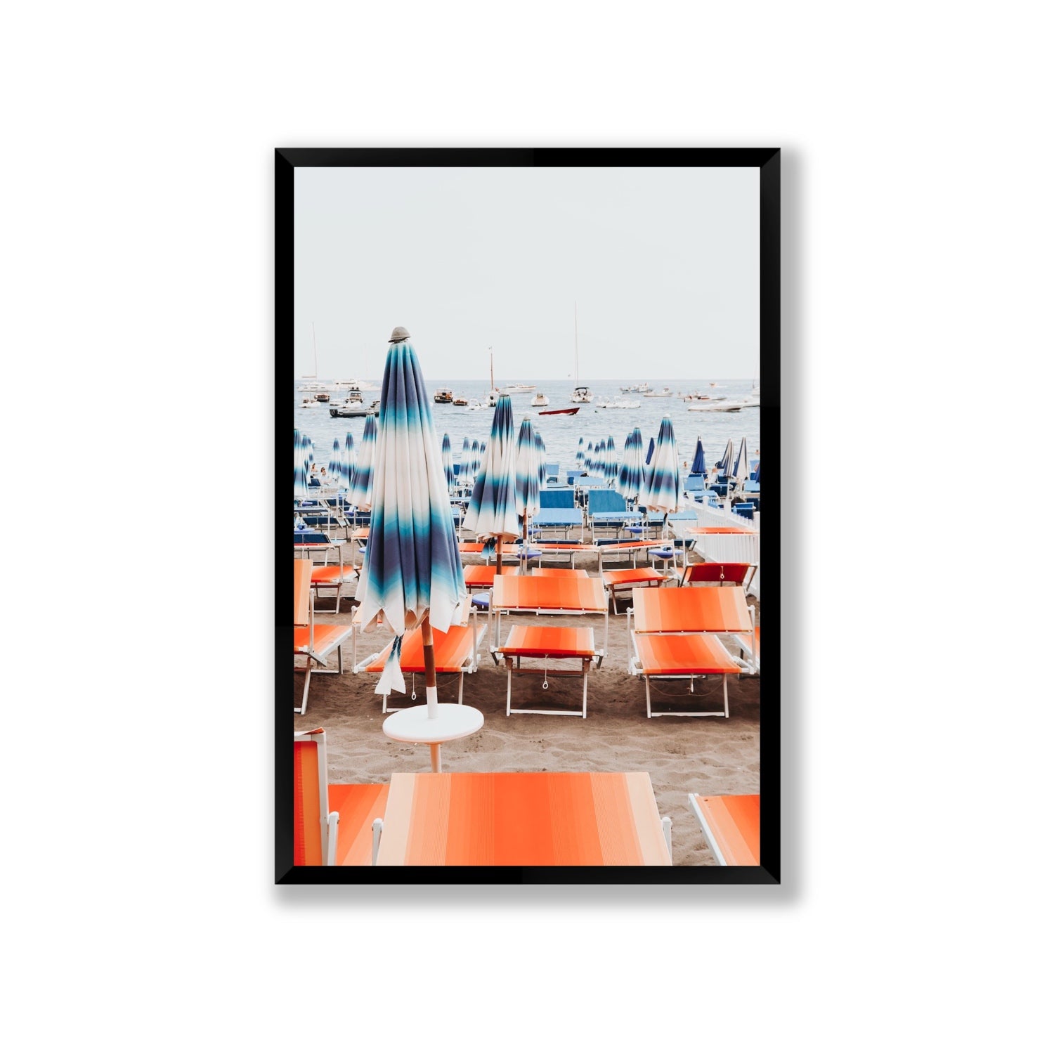 Orange Crush fine art print, Positano, Italy, Giant, Black Frame · Full Bleed, Fine Art Print