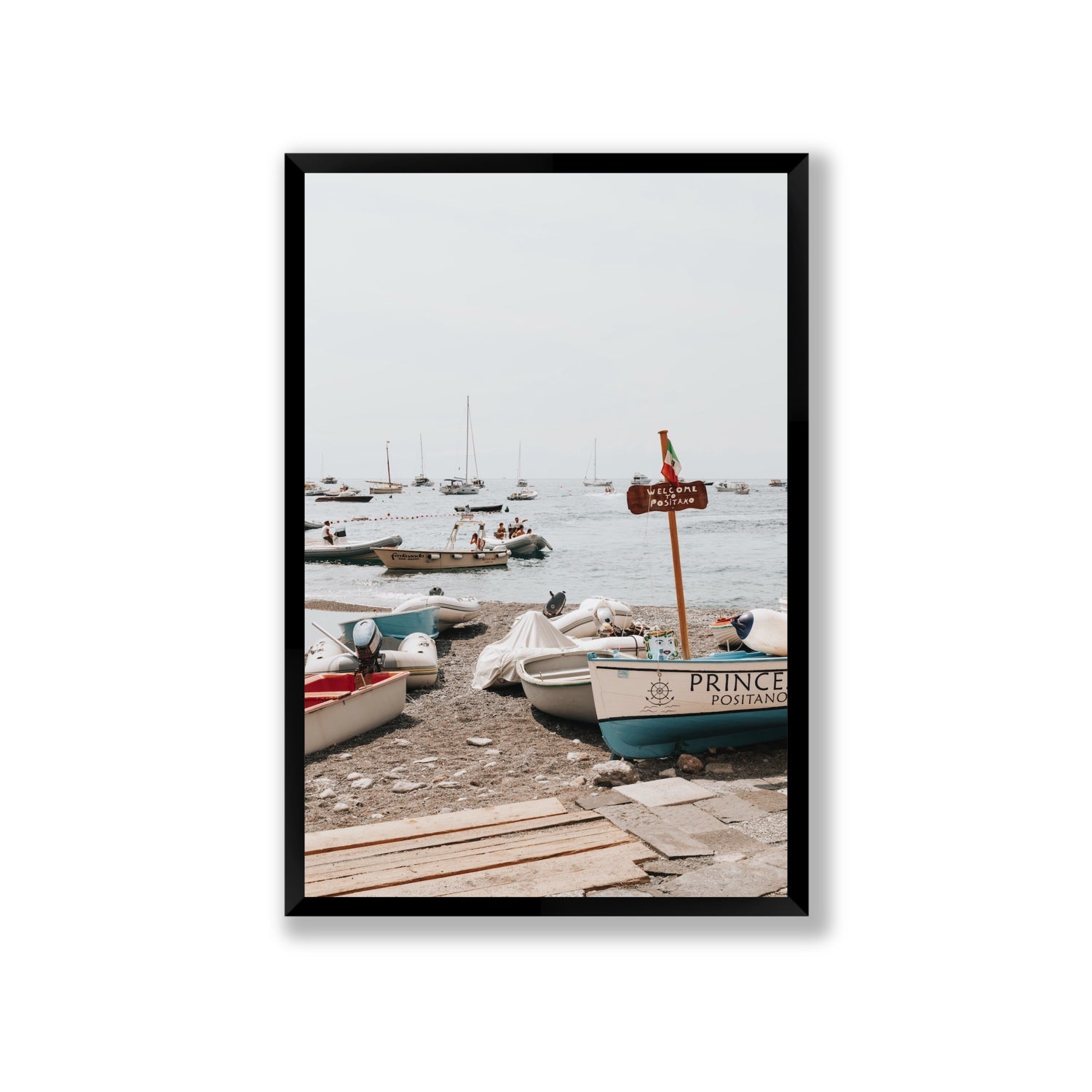 Coming Home fine art print, Positano, Italy, Giant, Black Frame · Full Bleed, Fine Art Print