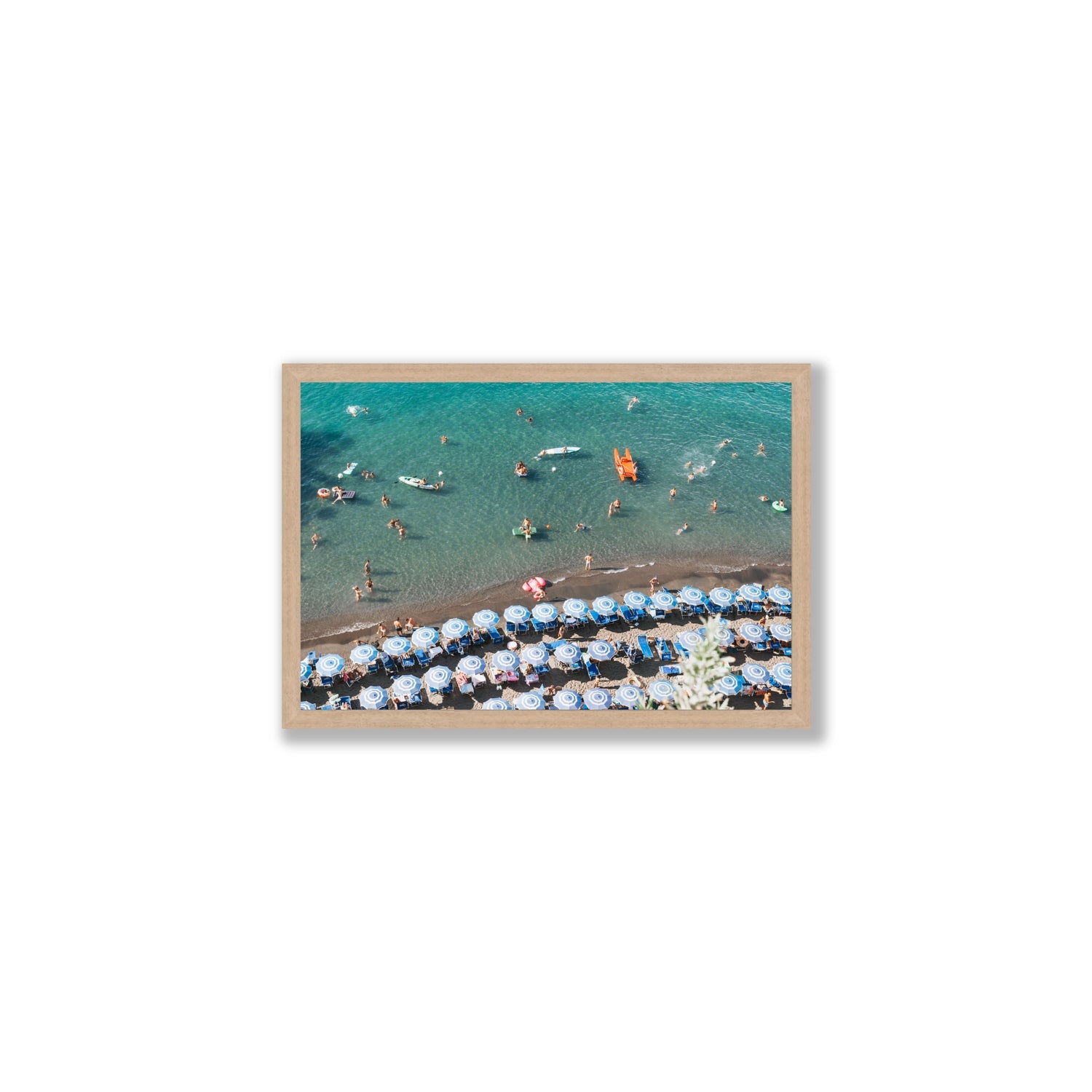 The Sea of Tranquility fine art print, Sorrento, Italy, Medium, Natural Oak Frame · Full Bleed, Fine Art Print