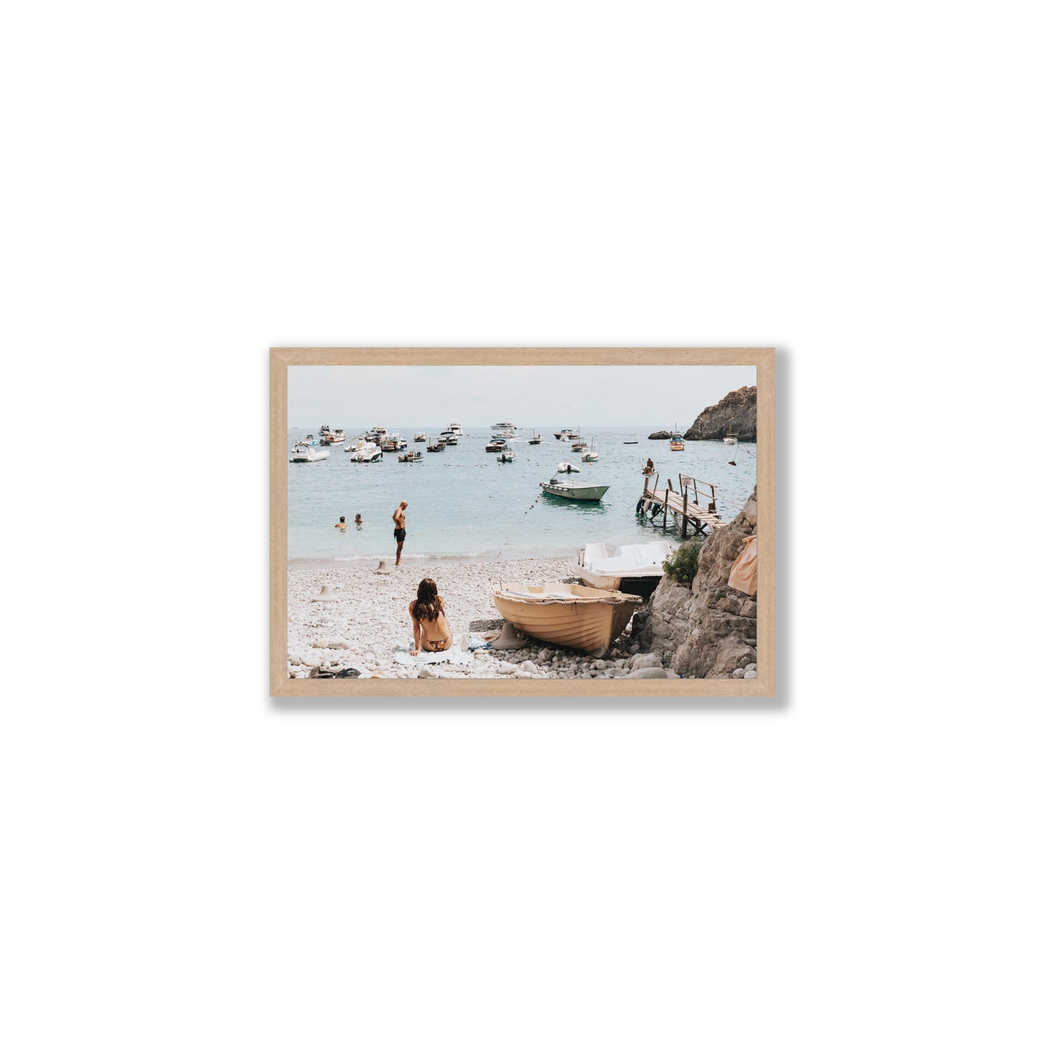 L'Osservatore Nerano wall art Medium full-bleed fine art print in natural oak frame