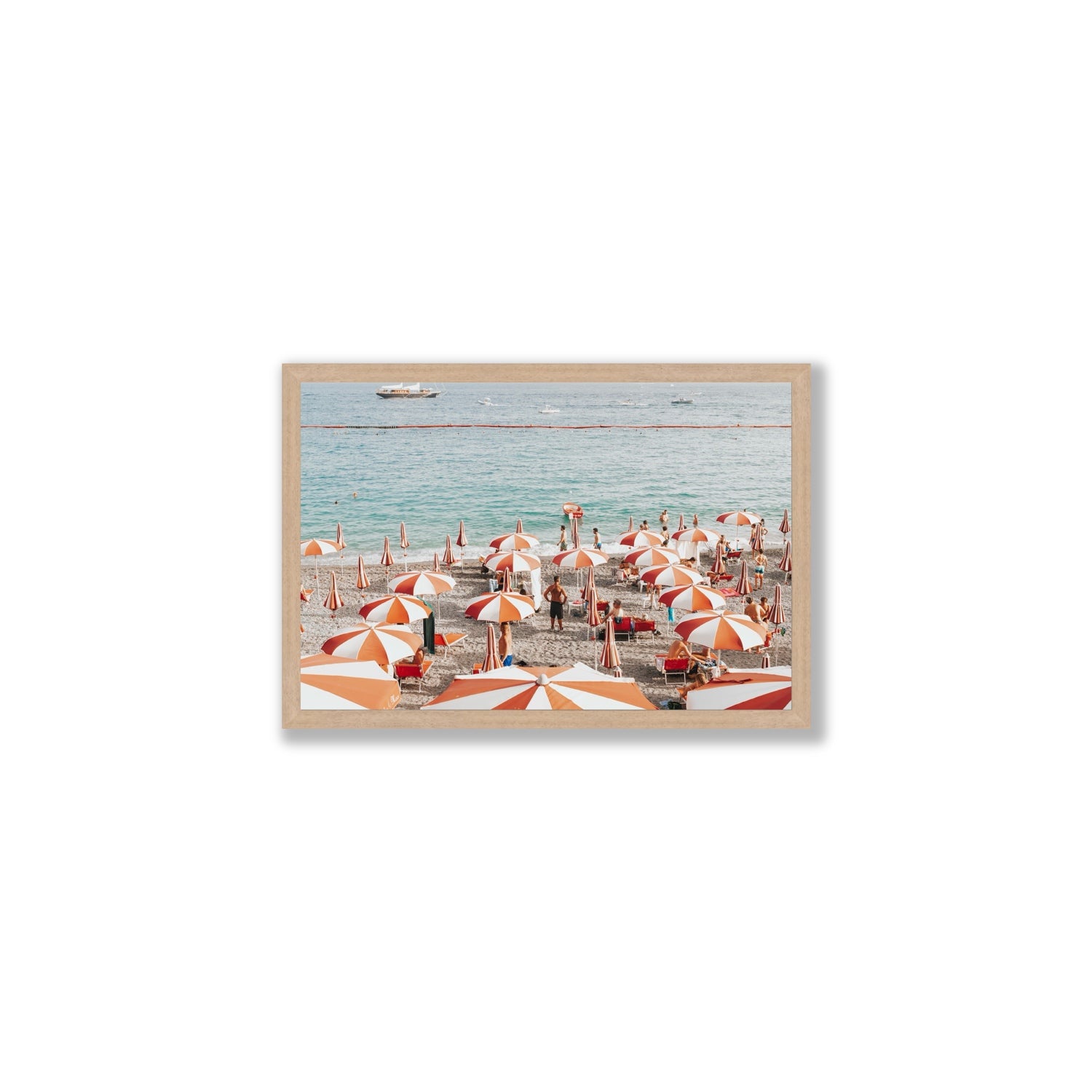 That's Amore Amalfi Mediterranean wall art Medium full-bleed fine art print in natural oak frame