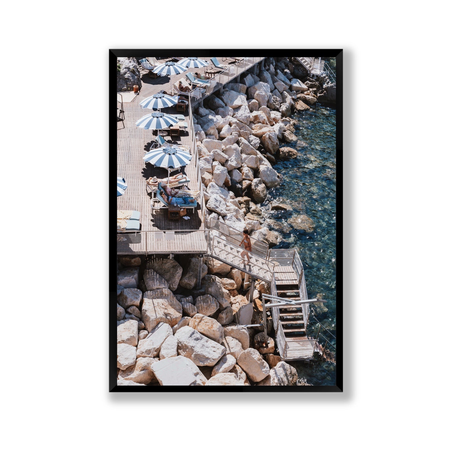 Life On The Shore fine art print, Ischia, Italy, Gallery, Black Frame · Full Bleed, Fine Art Print