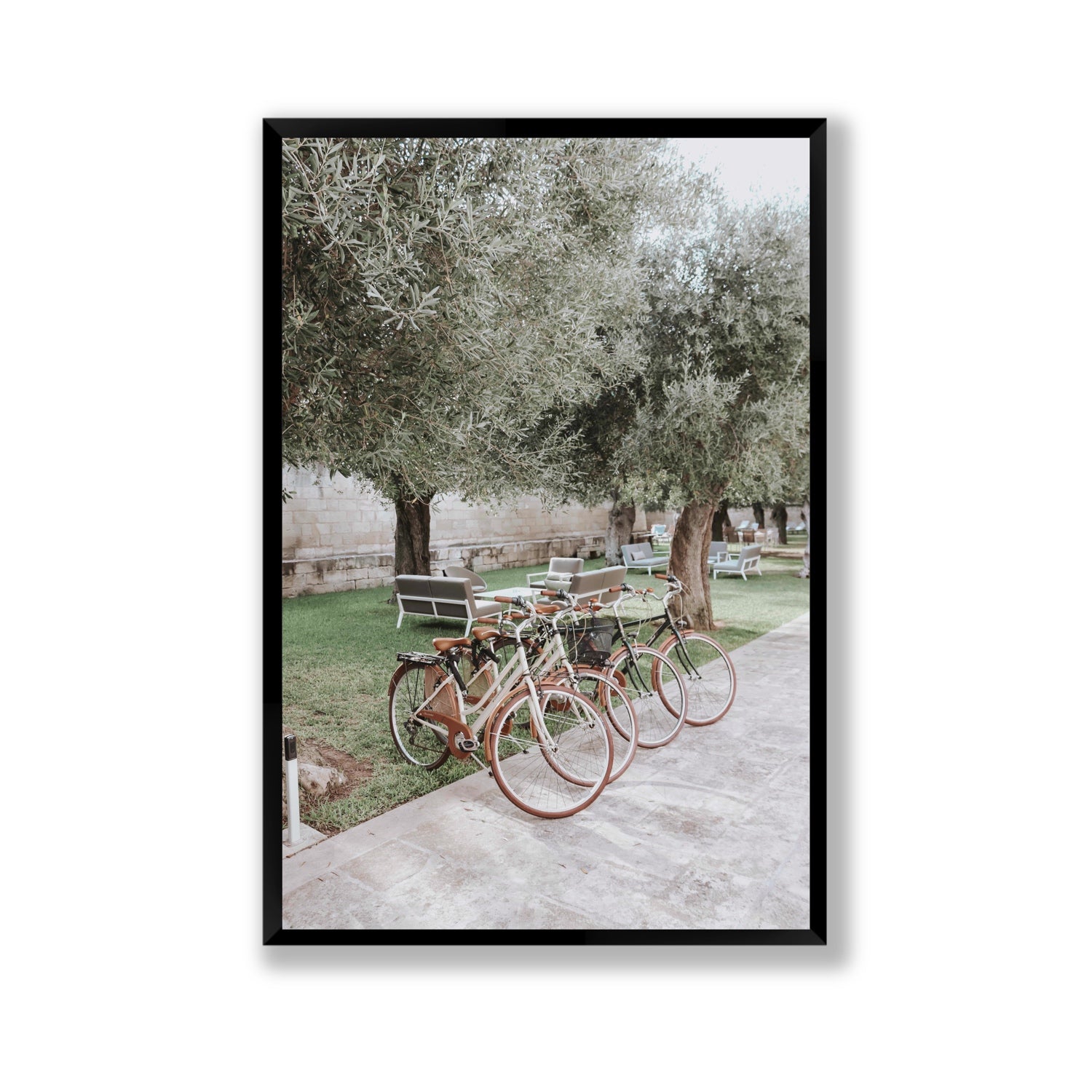 Classic Cruisers Puglia wall art Gallery full-bleed fine art print in black frame