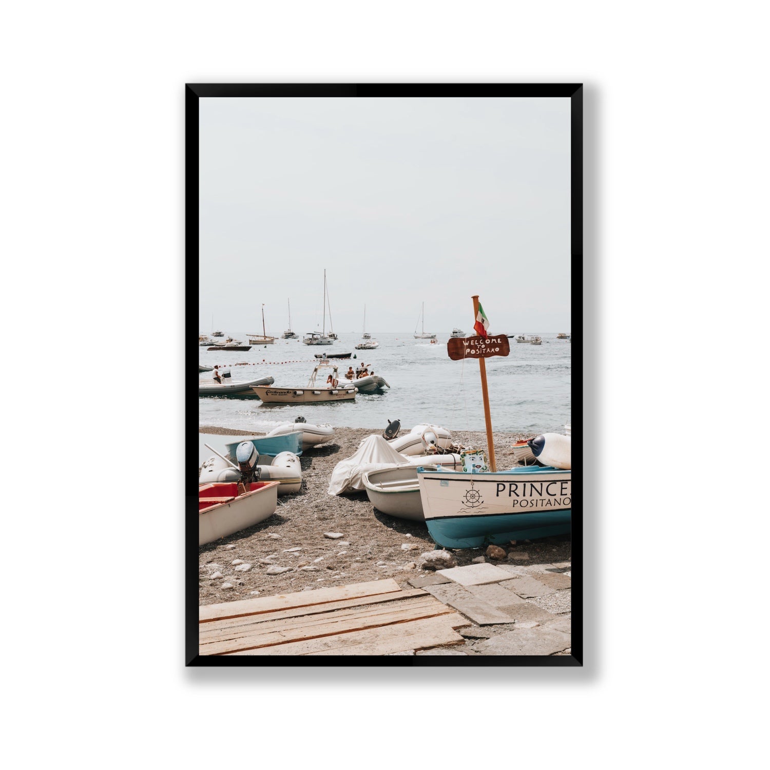Coming Home fine art print, Positano, Italy, Gallery, Black Frame · Full Bleed, Fine Art Print