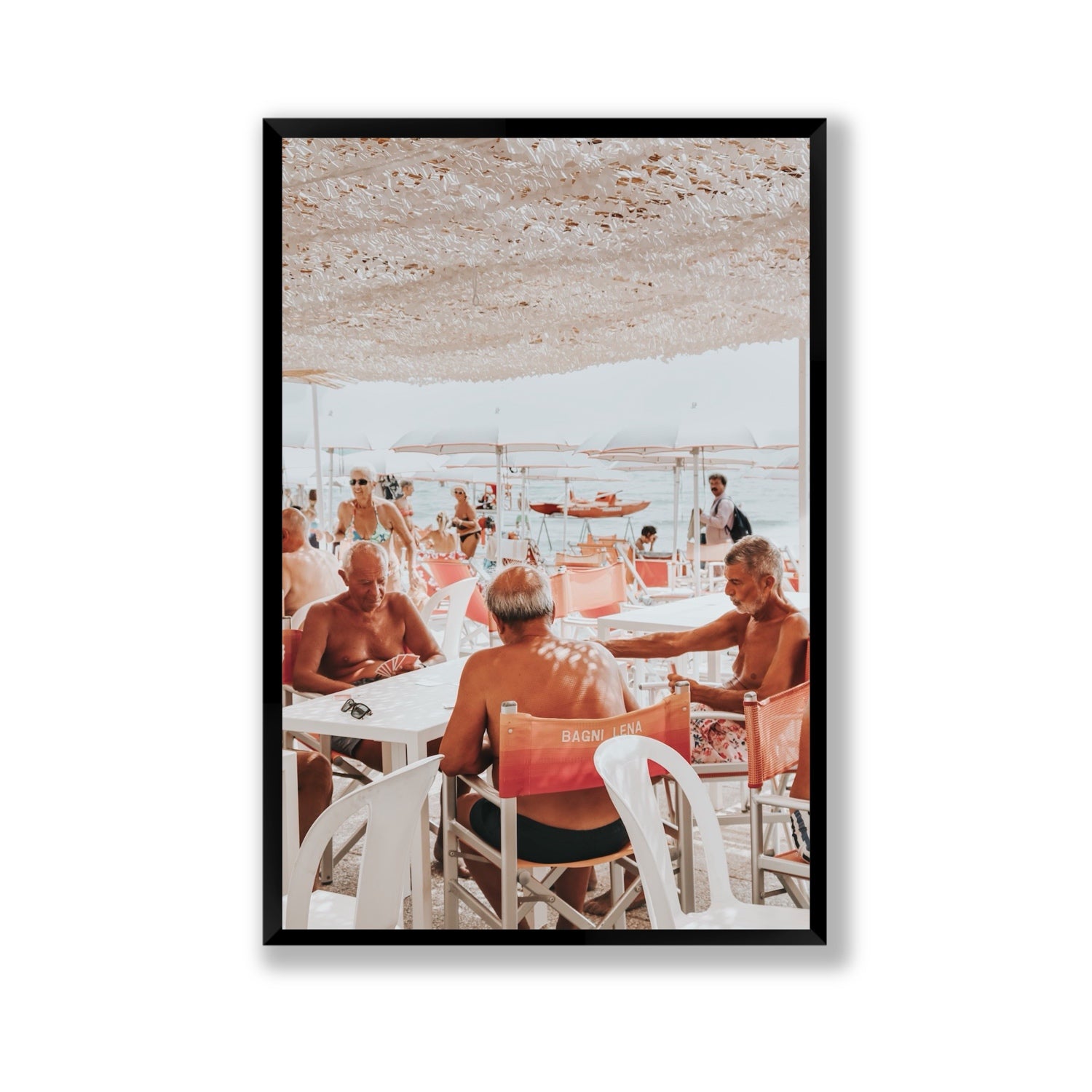 The Players fine art print, Alassio, Italy, Gallery, Black Frame · Full Bleed, Fine Art Print