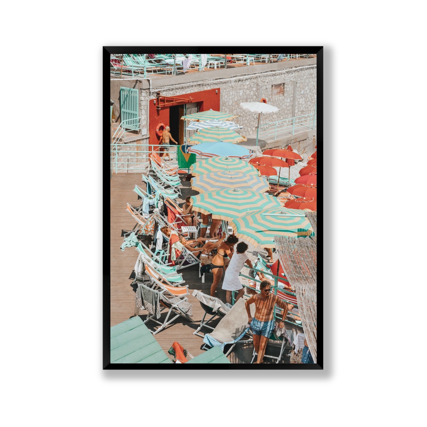 Colourful Canopy fine art print, Capri, Italy, Gallery, Black Frame · Full Bleed, Fine Art Print