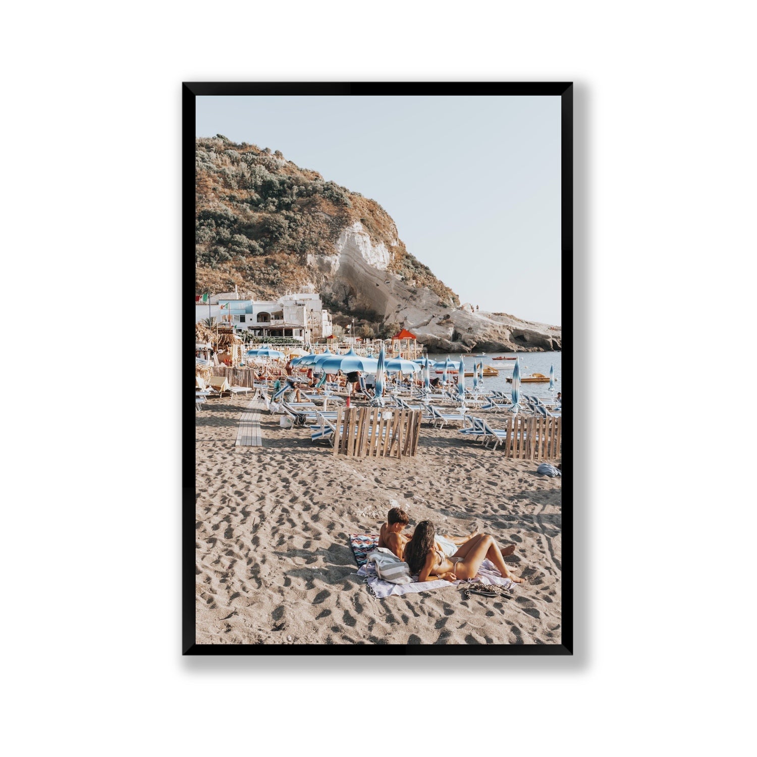 Beach Buddies fine art print, Ischia, Italy, Gallery, Black Frame · Full Bleed, Fine Art Print