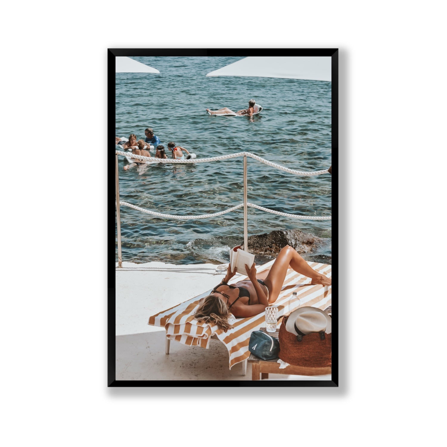 Cloud Nine Tuscany Italian decor wall art Gallery full-bleed fine art print in black frame